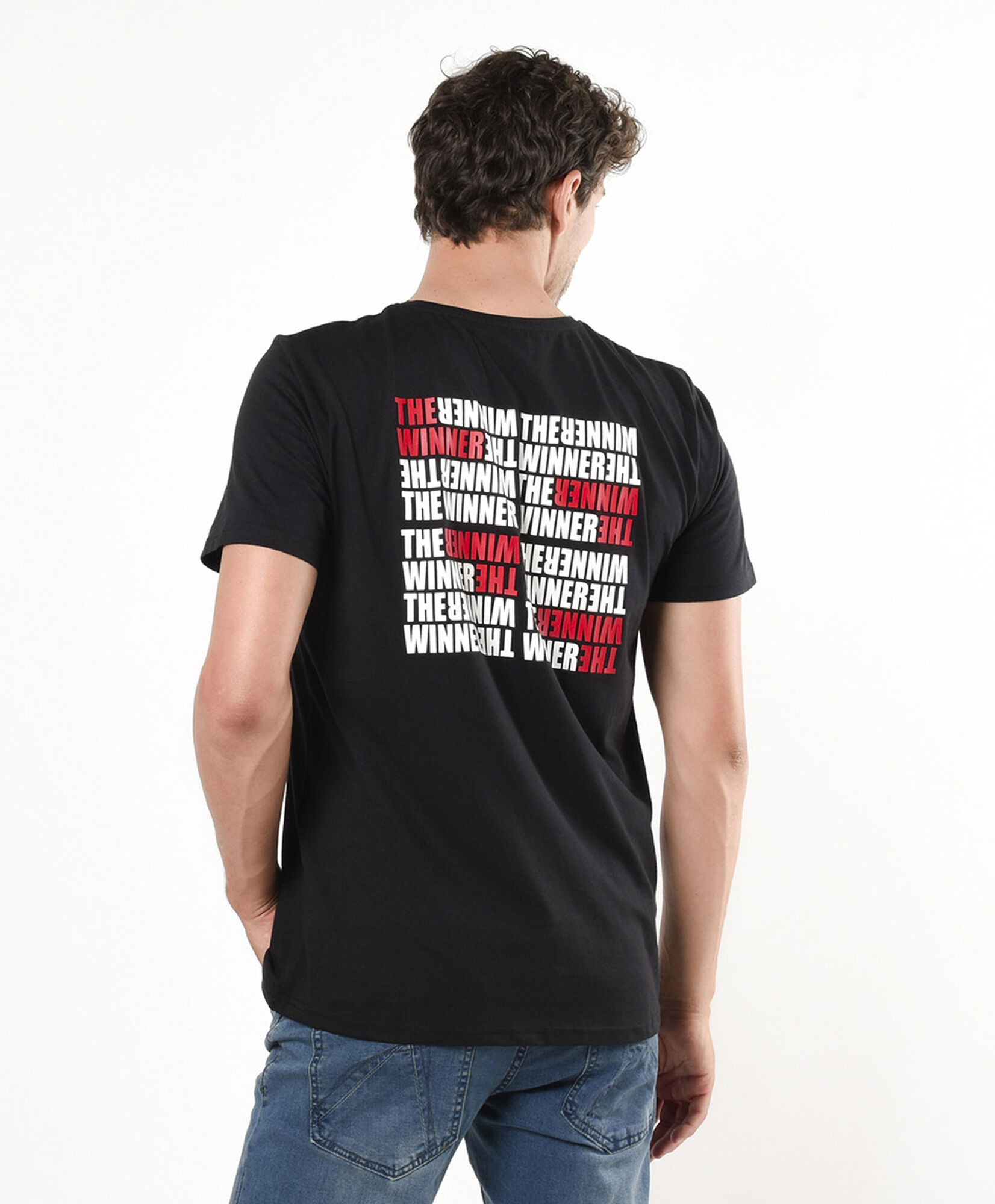 Polera hombre doble estampado frase Polera hombre doble estampado frase