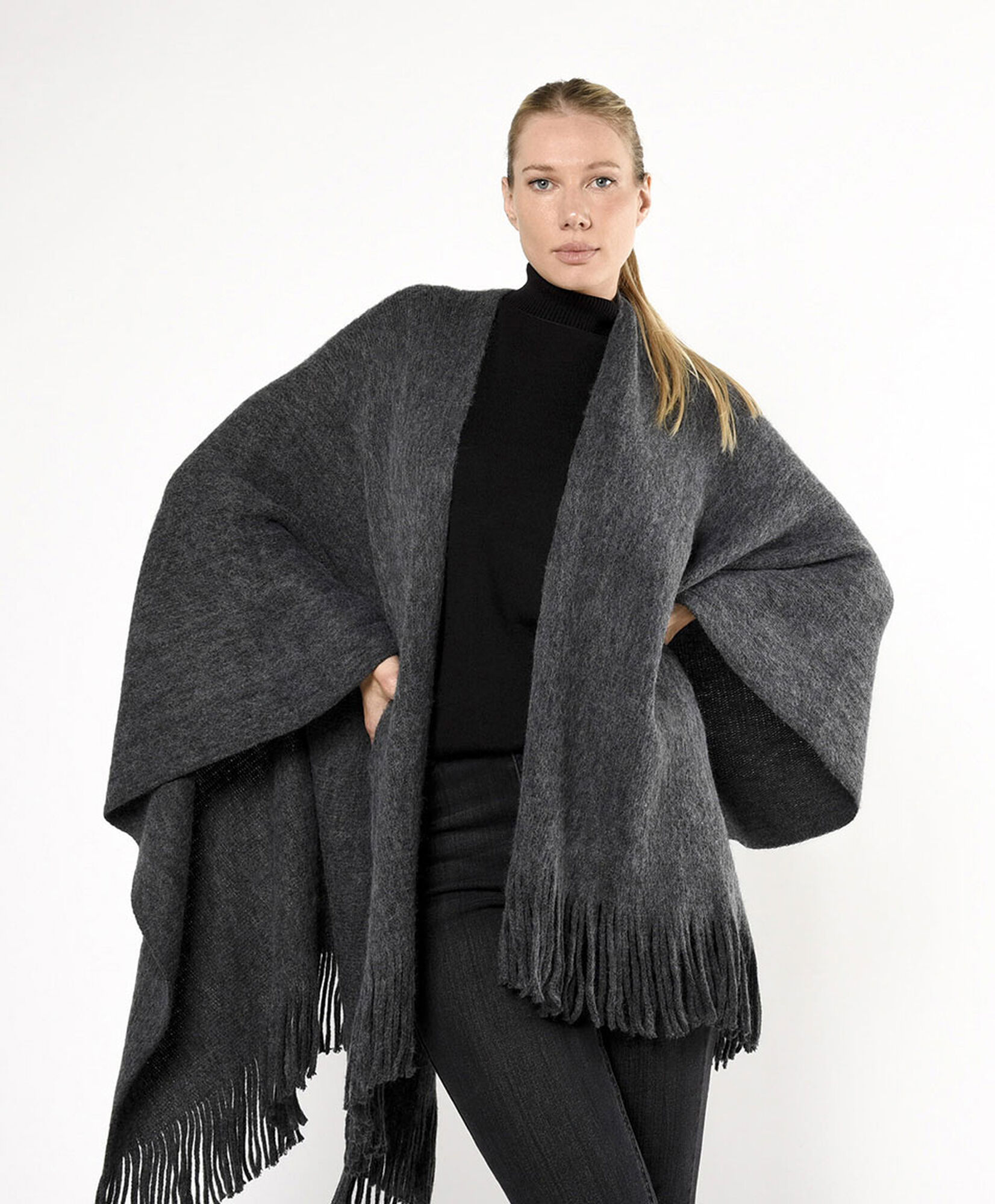 Poncho mujer gris Poncho mujer gris