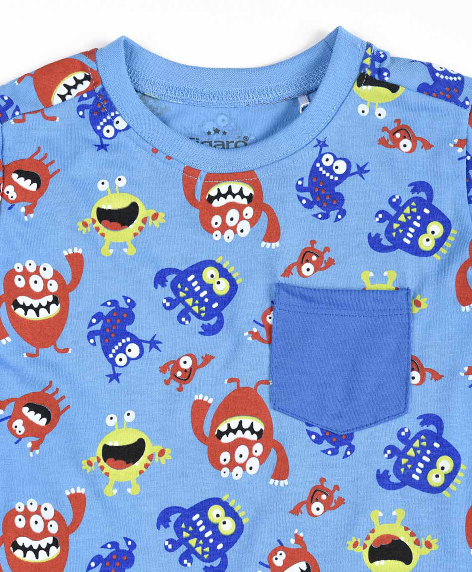 Polera bebé monstruos bolsillo Polera bebé monstruos bolsillo