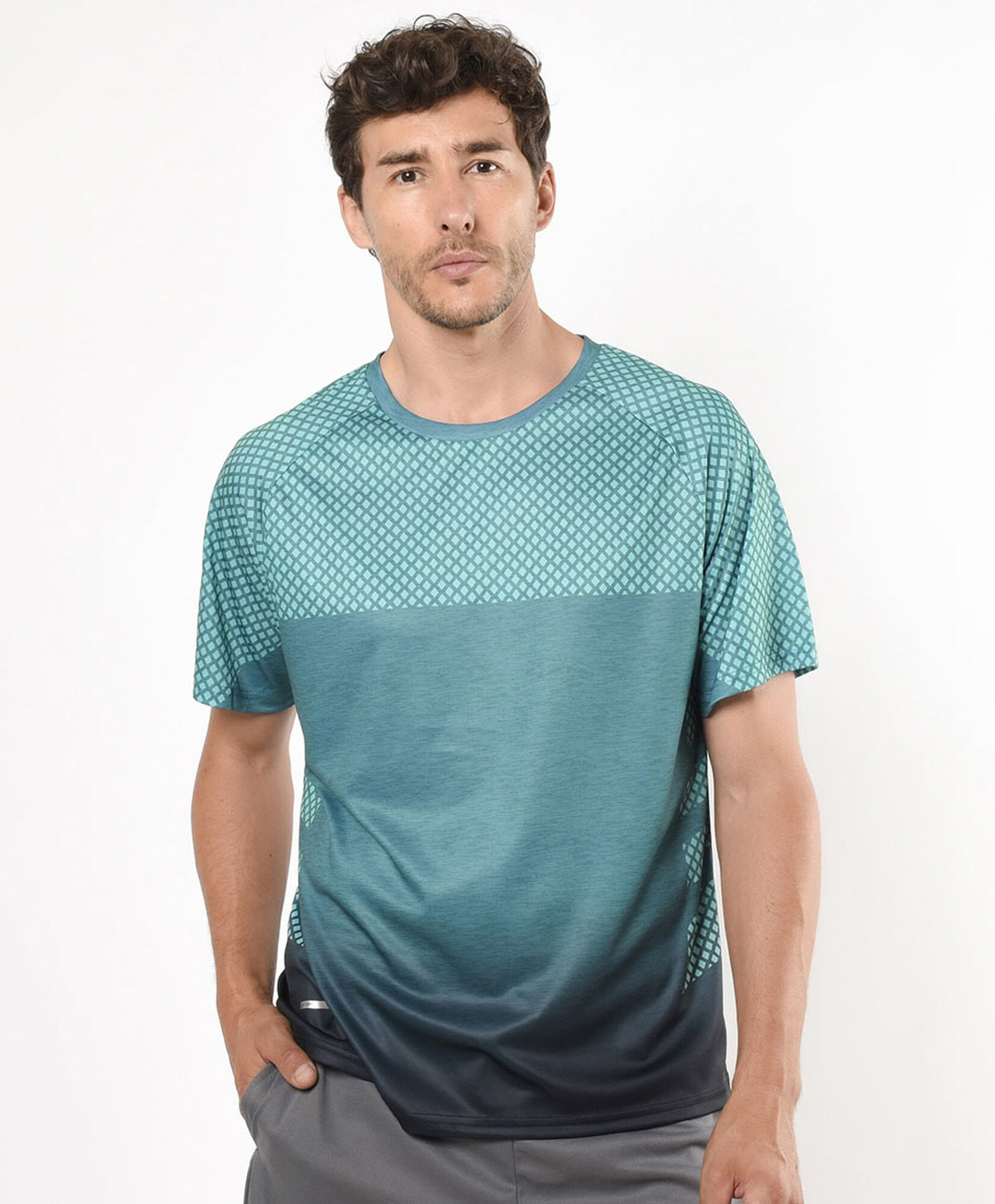 Polera deportiva hombre flecha bicolor Polera deportiva hombre flecha bicolor