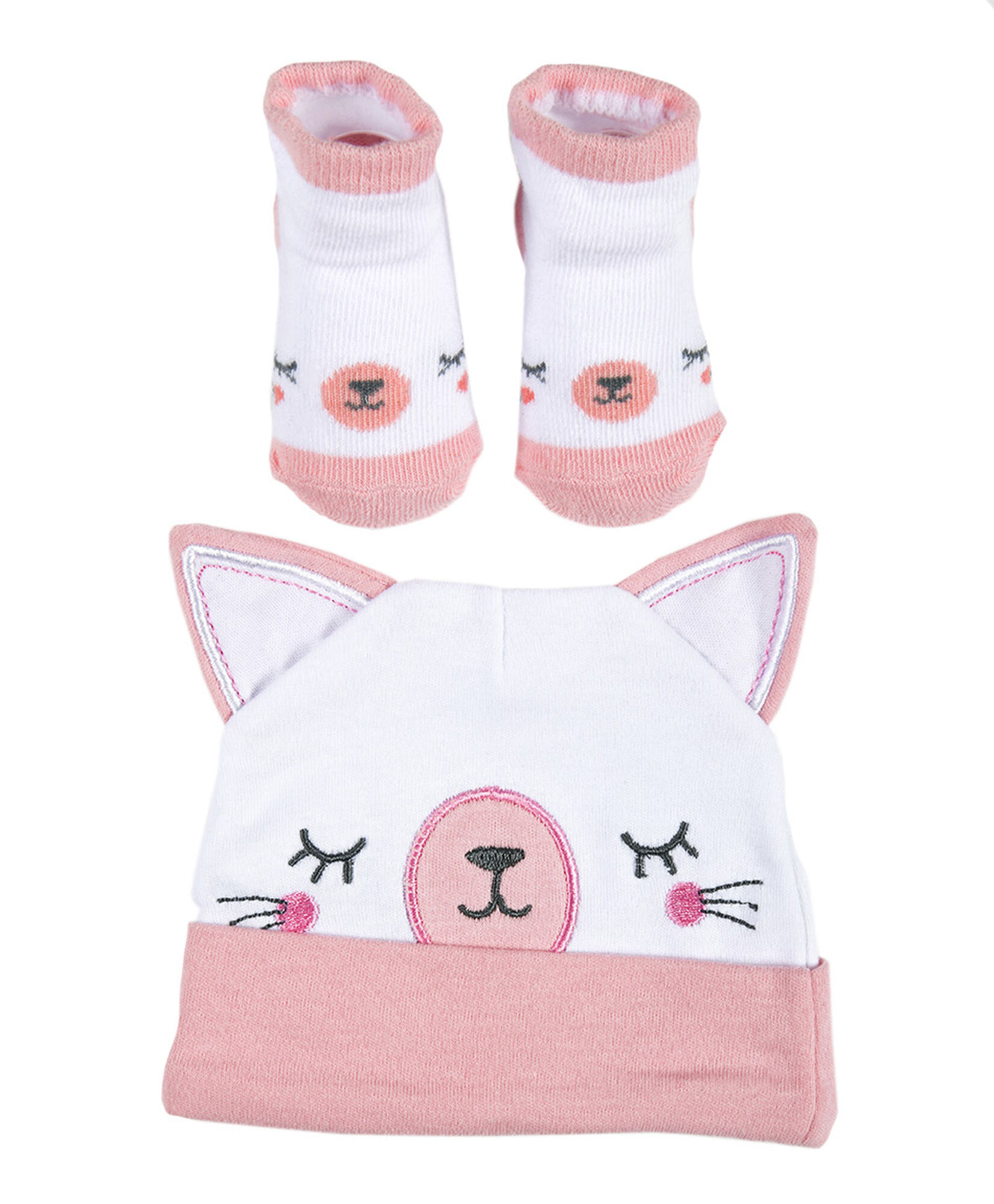 Set gorro + calcetines bebé gatita Set gorro + calcetines bebé gatita