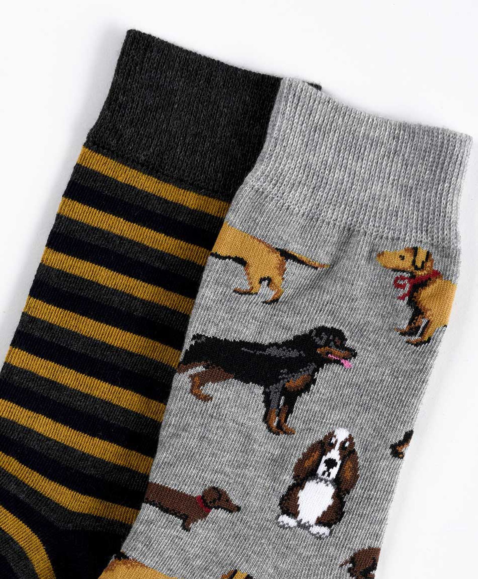 Pack 2 calcetines hombre perros y líneas Pack 2 calcetines hombre perros y líneas