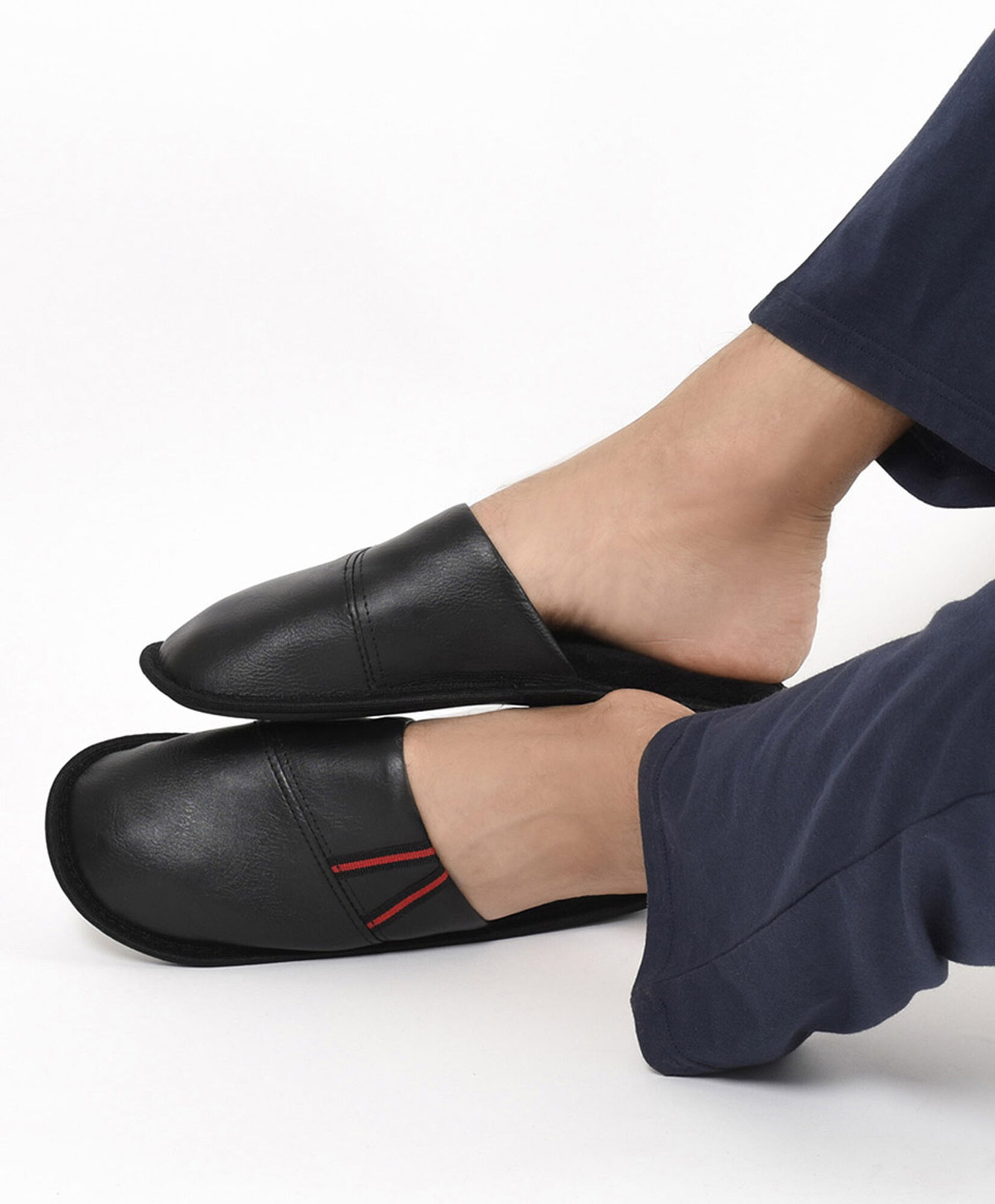 Pantuflas hombre cuerina Pantuflas hombre cuerina
