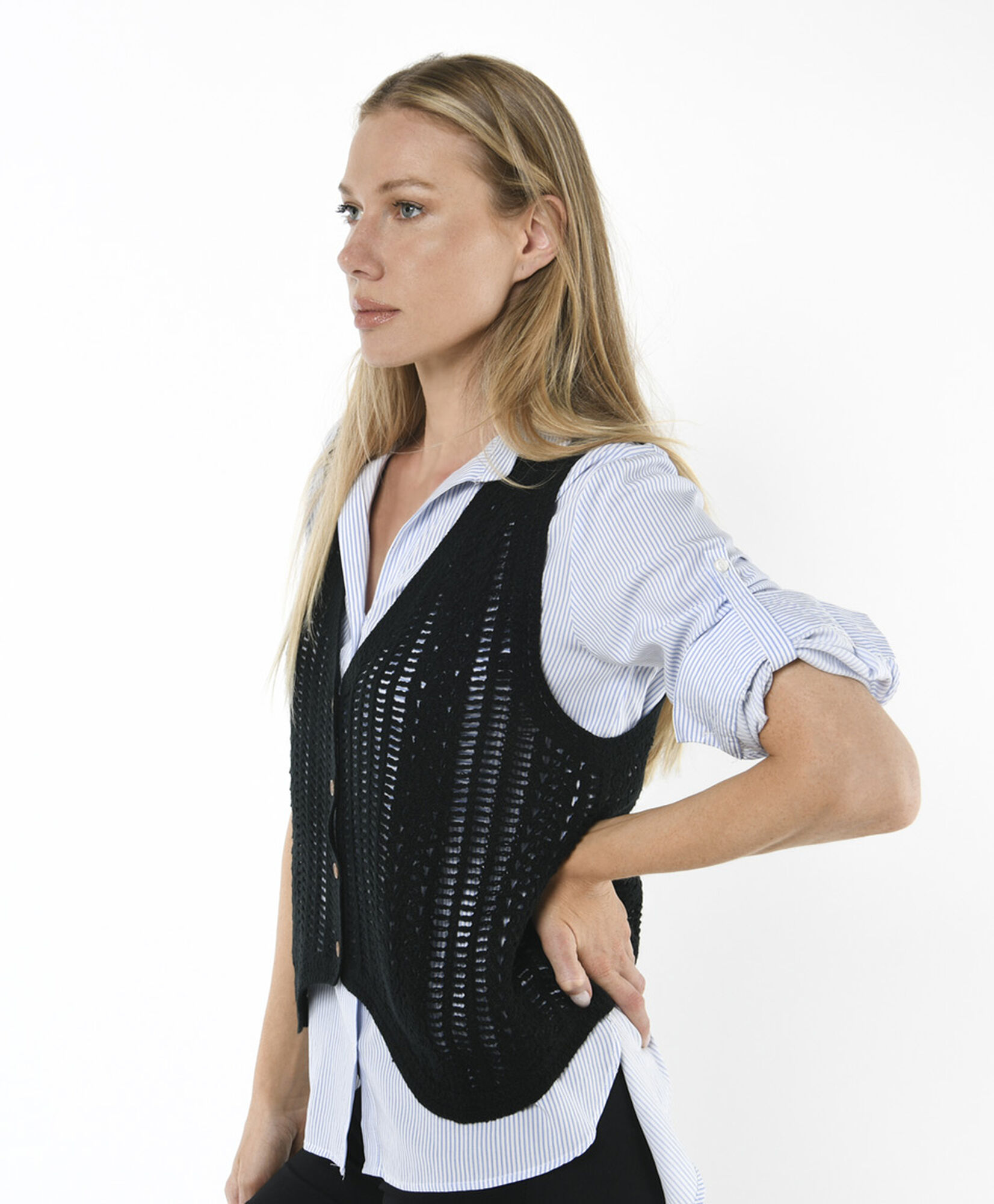 Vest mujer tejido botones Vest mujer tejido botones