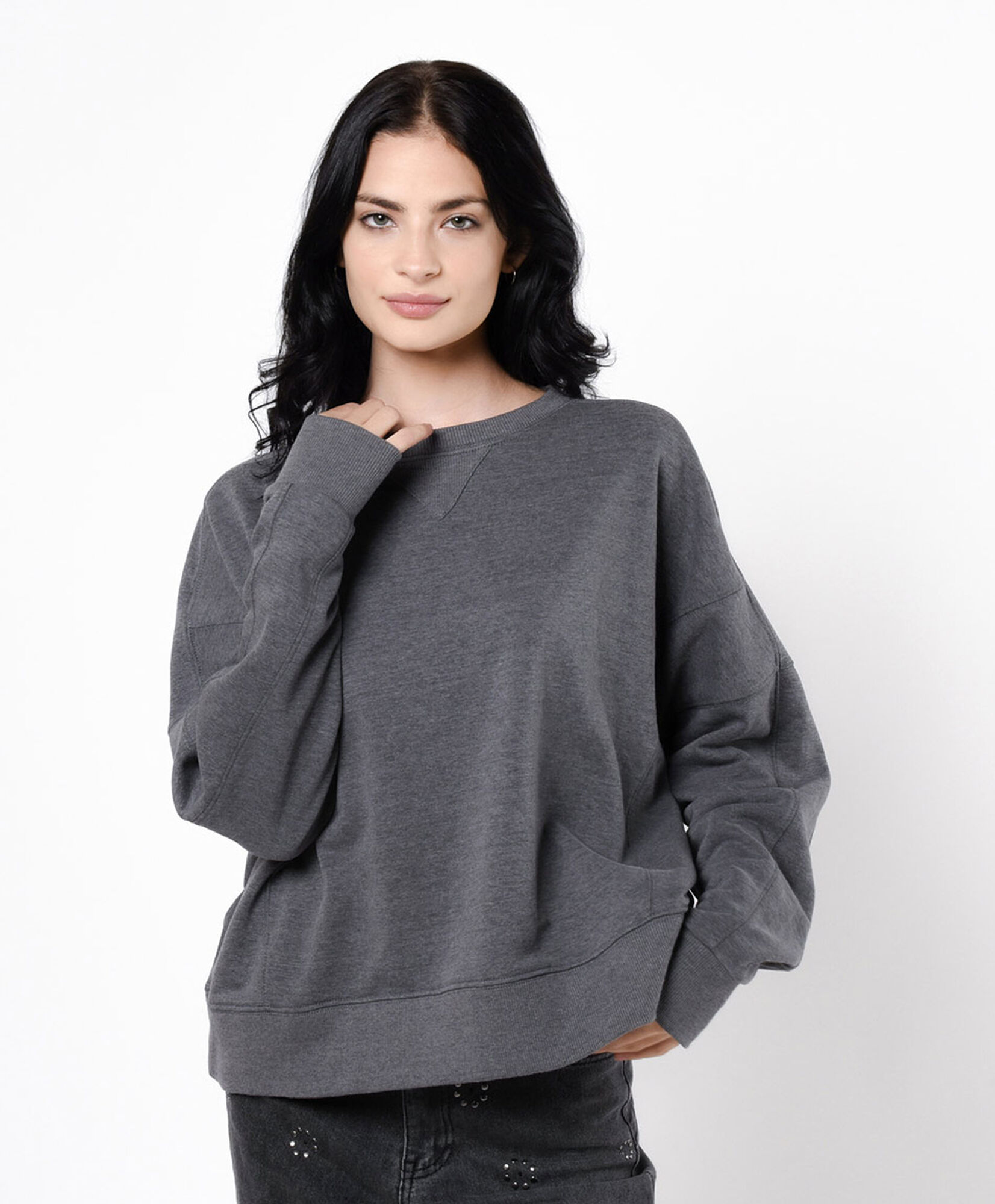 Polerón mujer liso oversize Polerón mujer liso oversize