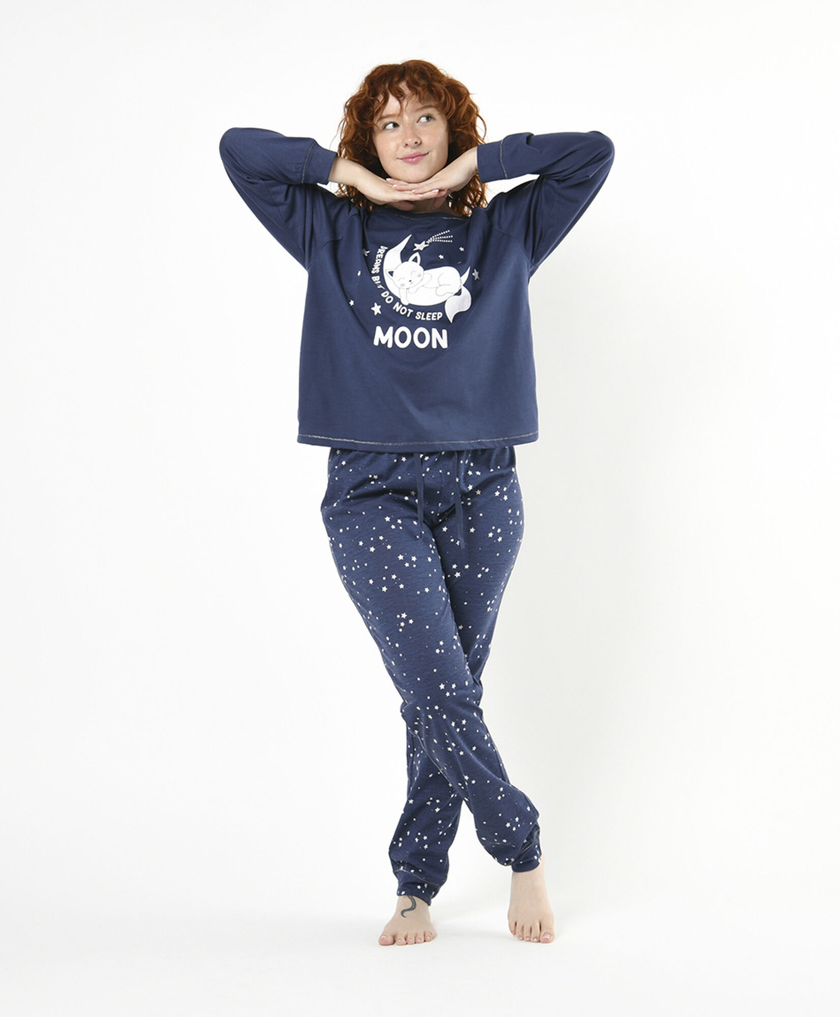 Pijama mujer gato y estrellas Pijama mujer gato y estrellas