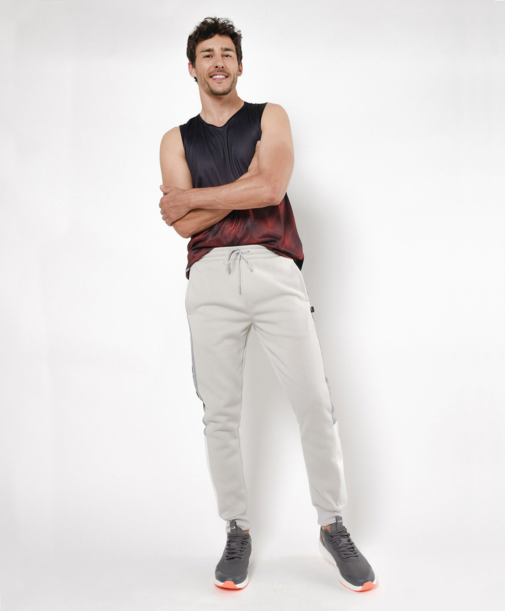 Pantalón de buzo hombre franjas laterales slim fit Pantalón de buzo hombre franjas laterales slim fit