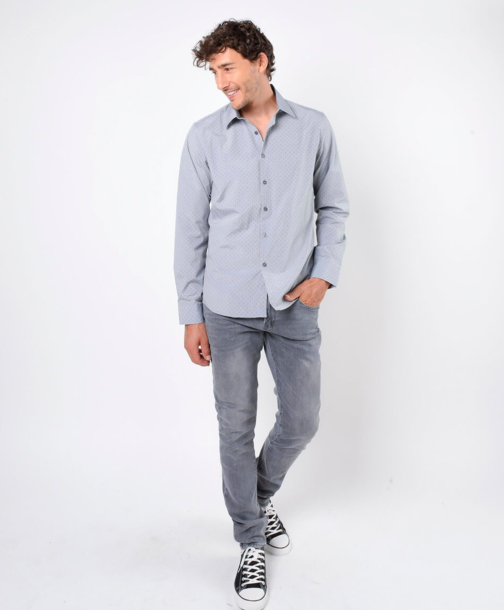 Camisa hombre mini puntos Camisa hombre mini puntos