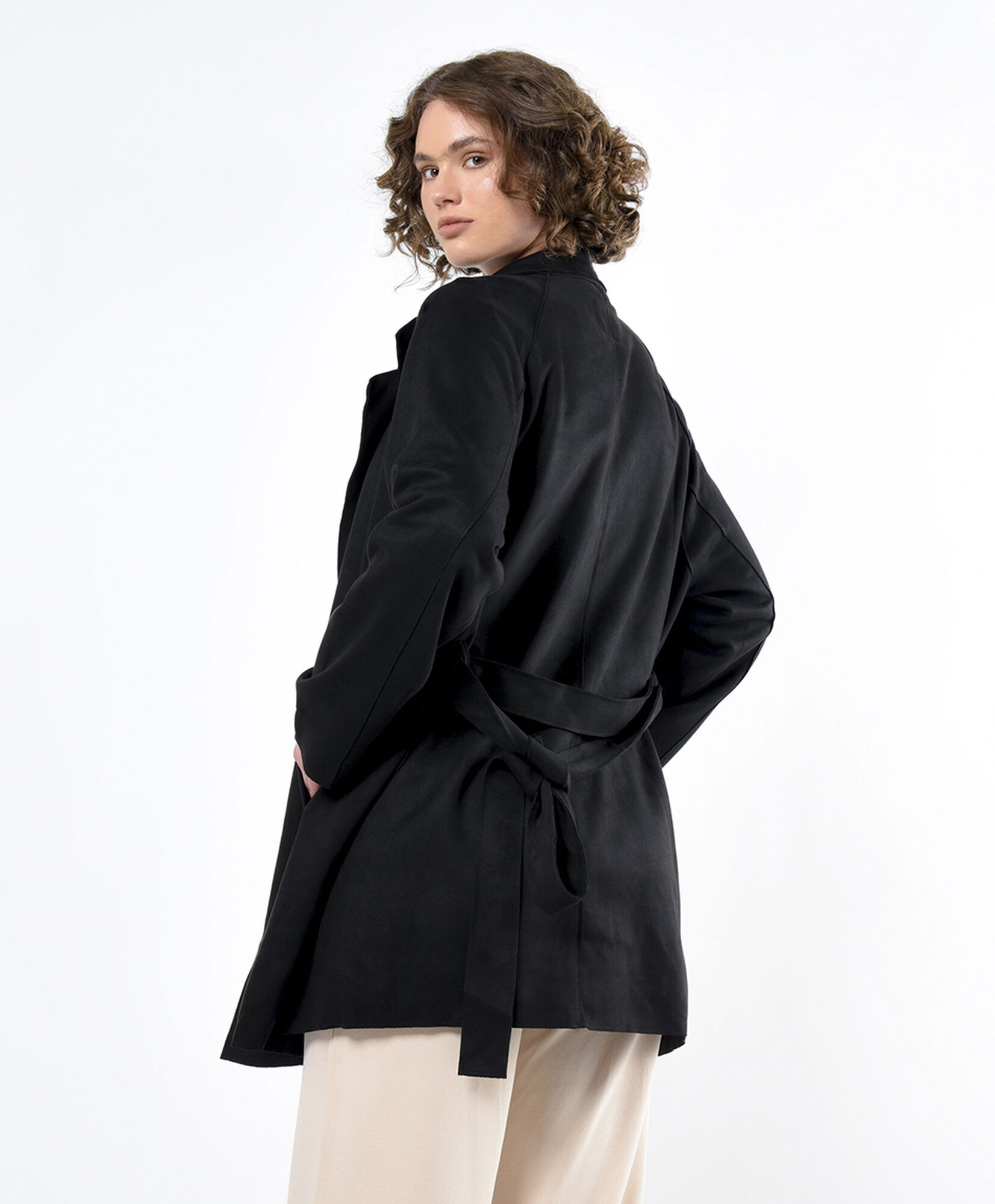 Abrigo mujer trench gamuza Abrigo mujer trench gamuza