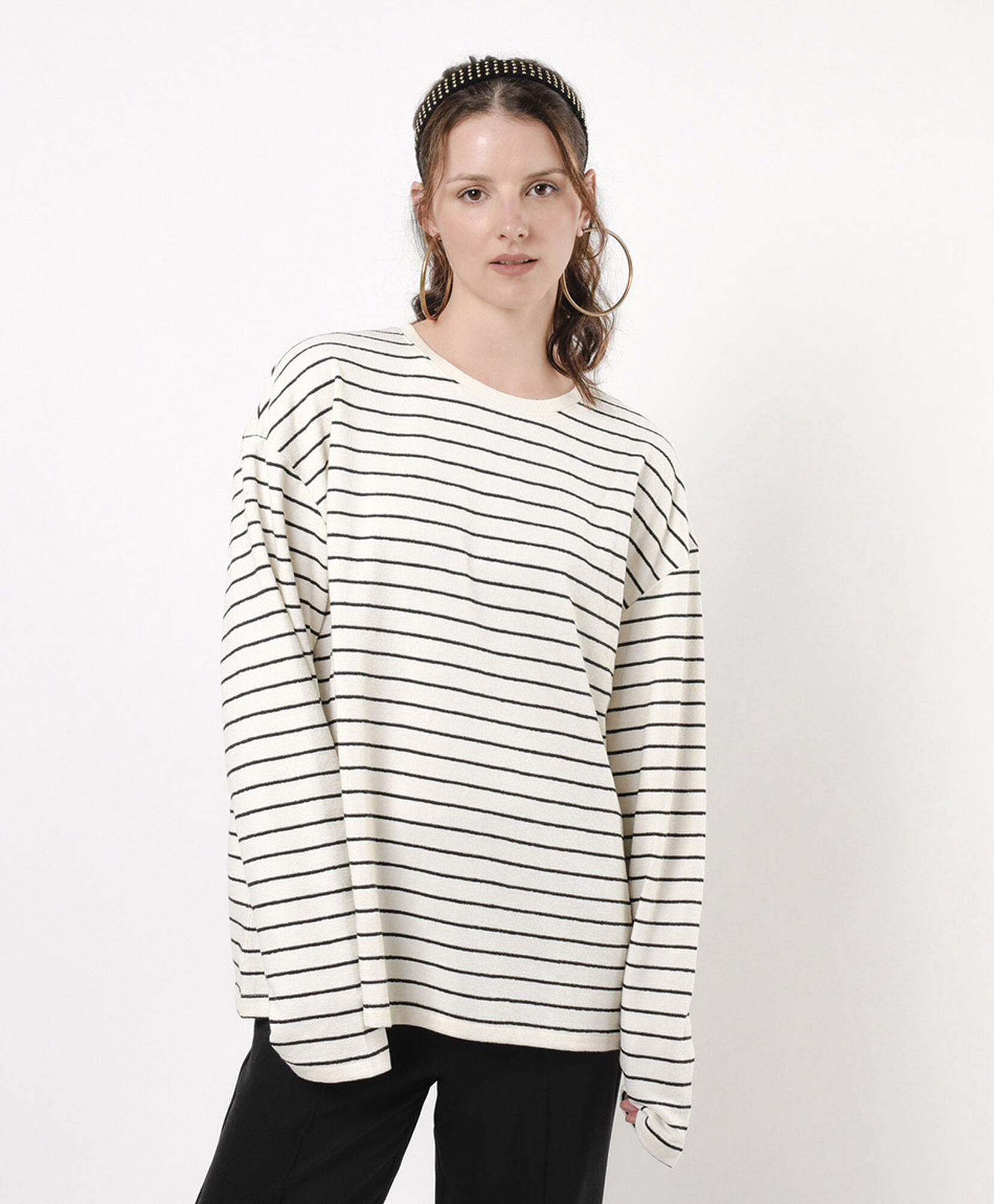 Tejido mujer líneas oversize Tejido mujer líneas oversize