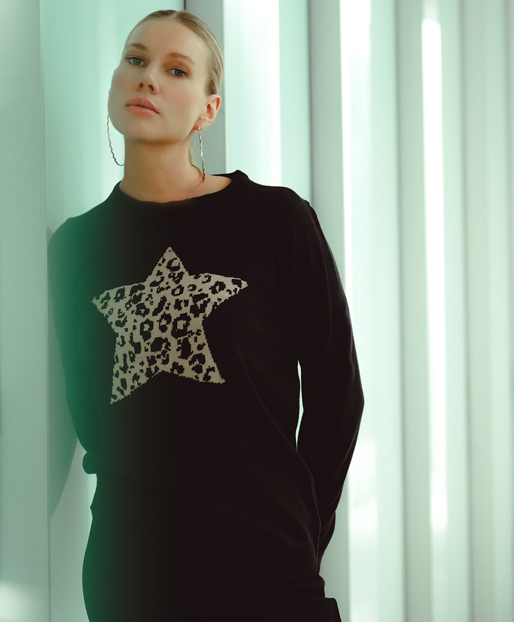 Sweater mujer estrella animal print Sweater mujer estrella animal print
