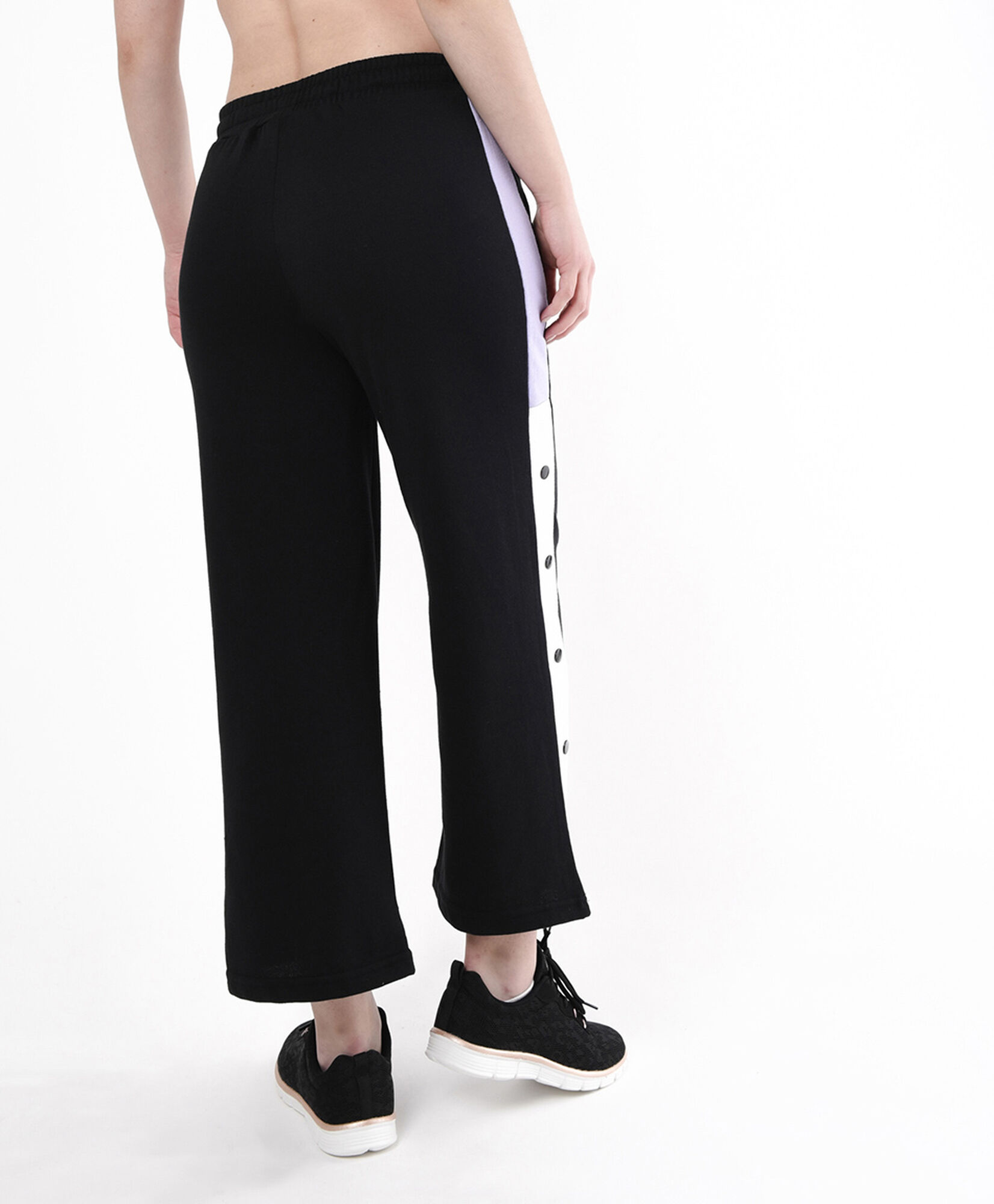 Pantalón deportivo mujer botones laterales recto Pantalón deportivo mujer botones laterales recto