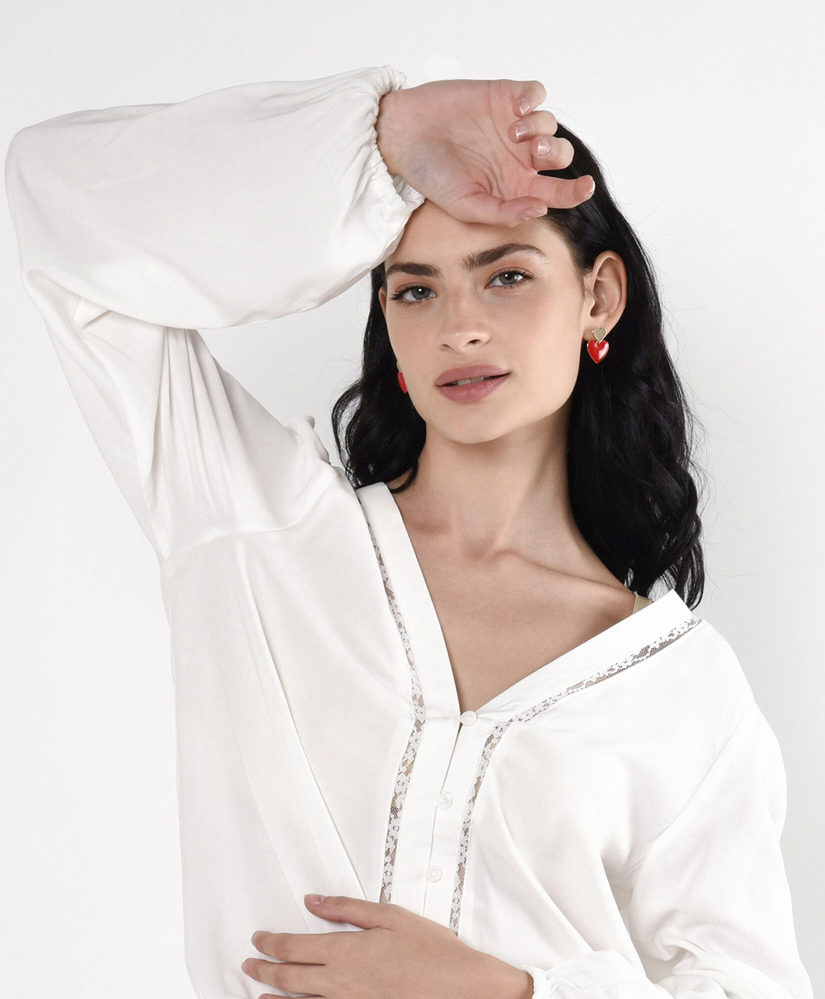 Blusa mujer detalles encaje Blusa mujer detalles encaje