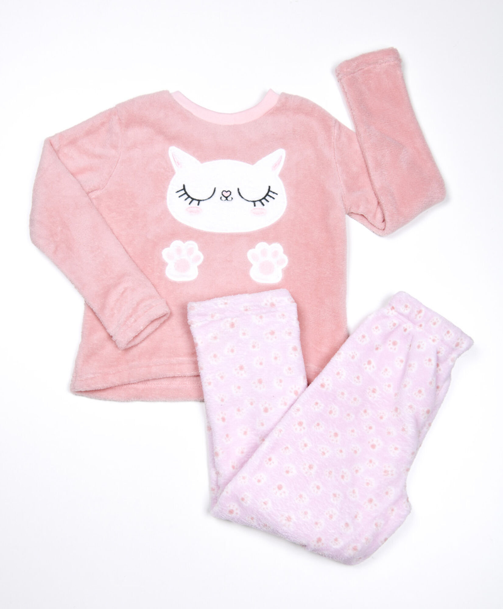Pijama niña gato coral Pijama niña gato coral
