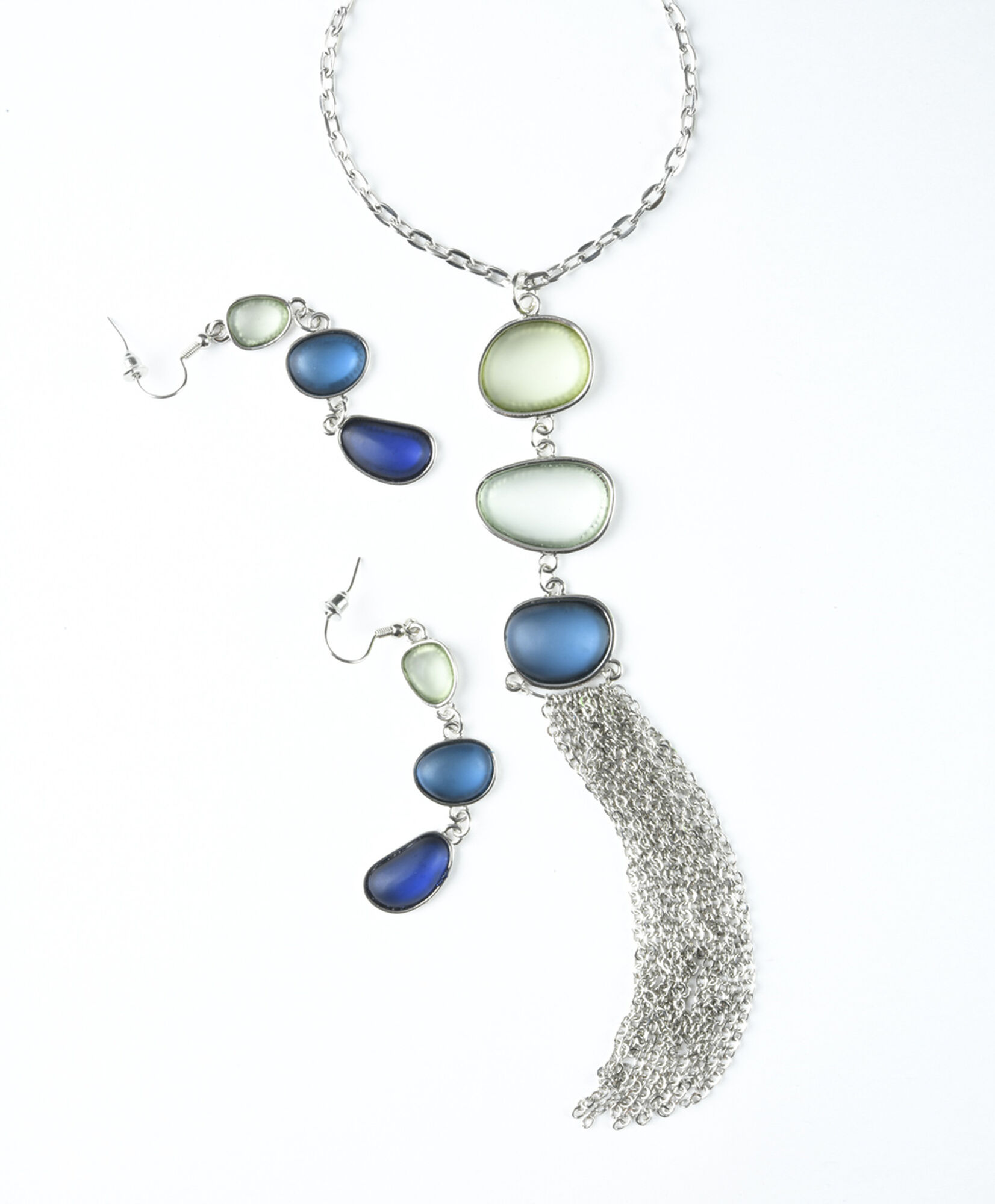 Set collar + aros mujer piedras Set collar + aros mujer piedras