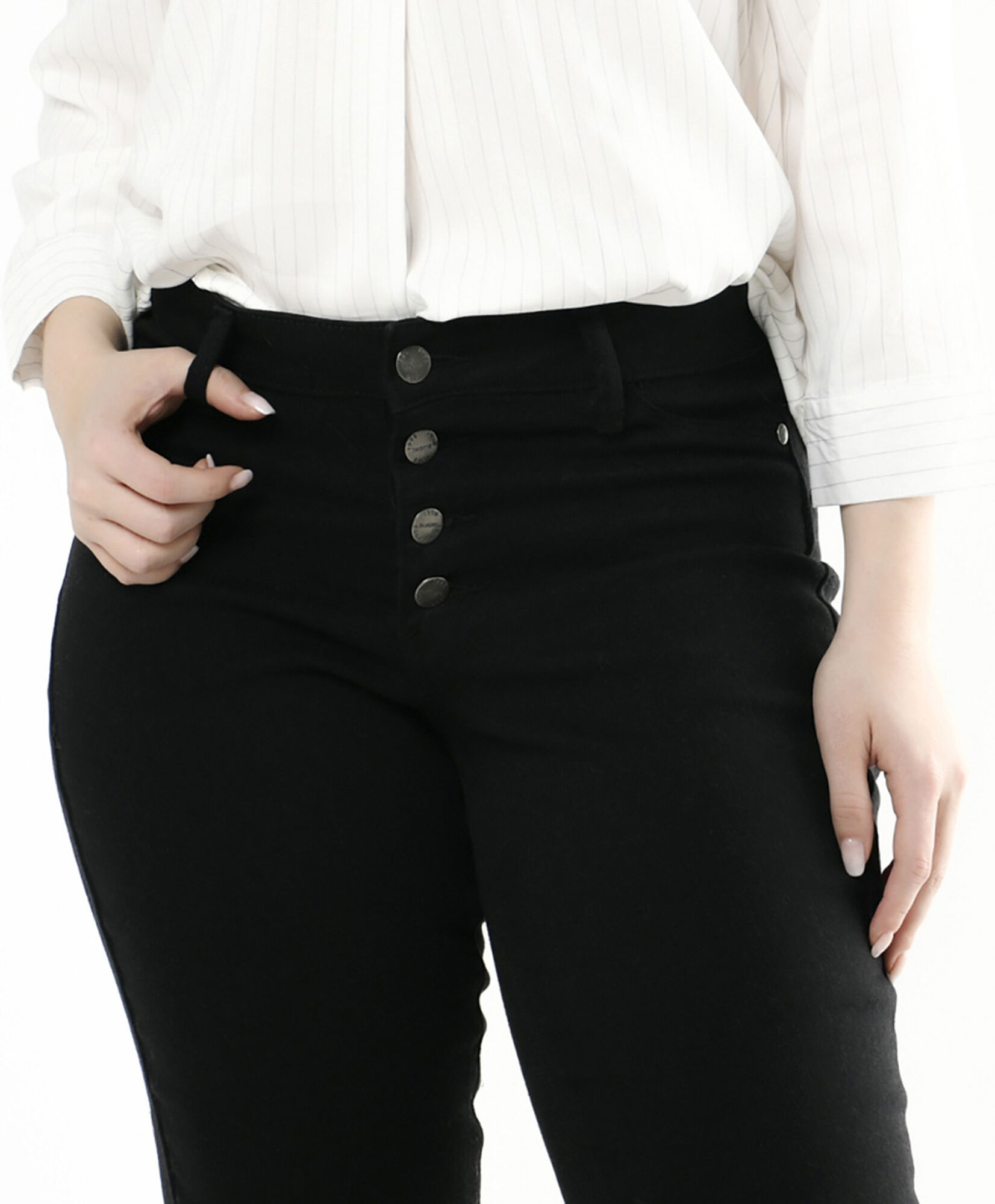 Jeans mujer liso botones skinny fit Jeans mujer liso botones skinny fit