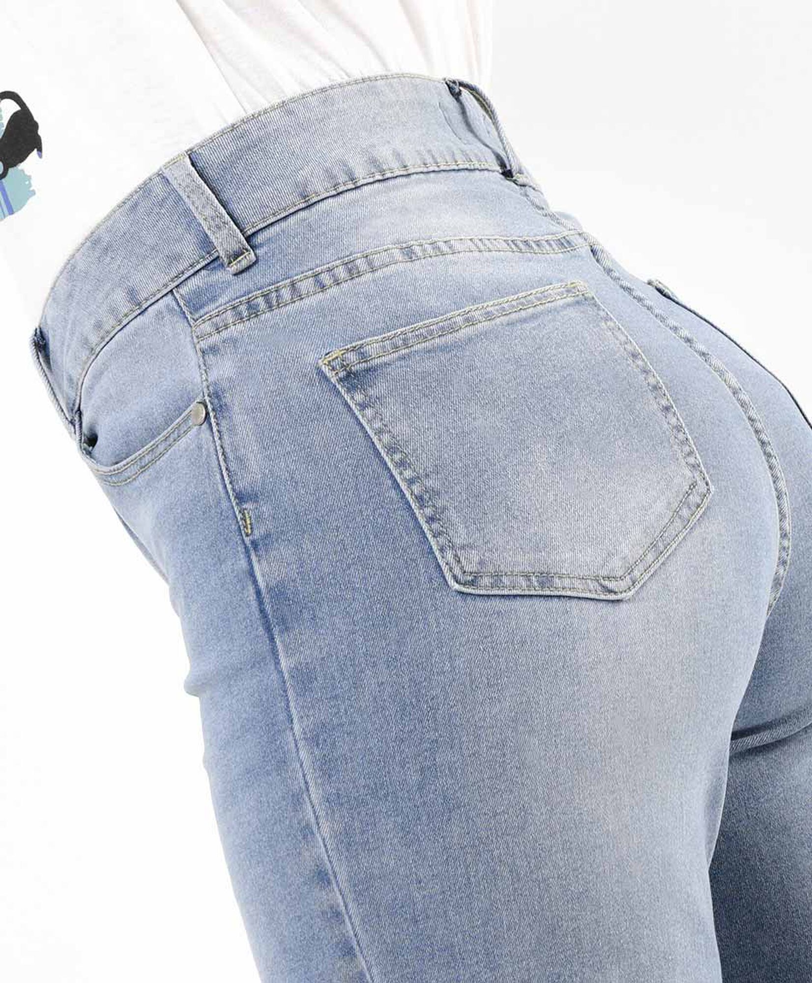 Jeans mujer doble botón Jeans mujer doble botón