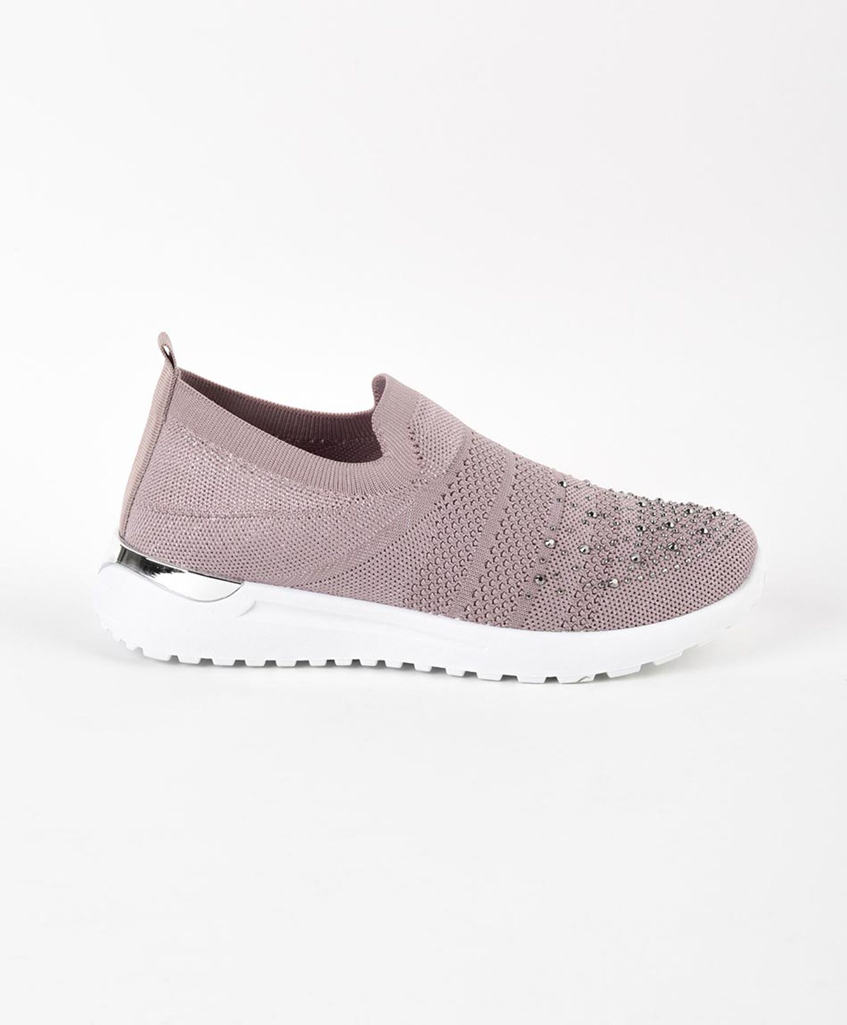 Zapatilla mujer slip on piedras rosada Zapatilla mujer slip on piedras rosada