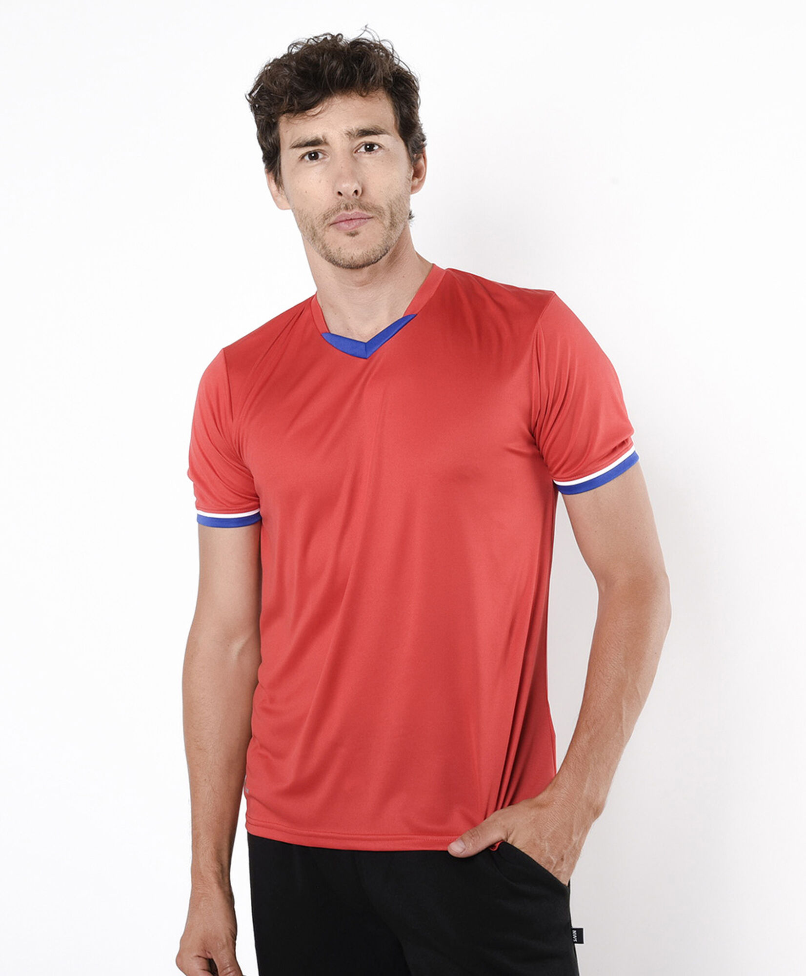 Polera deportiva hombre lisa bicolor Polera deportiva hombre lisa bicolor