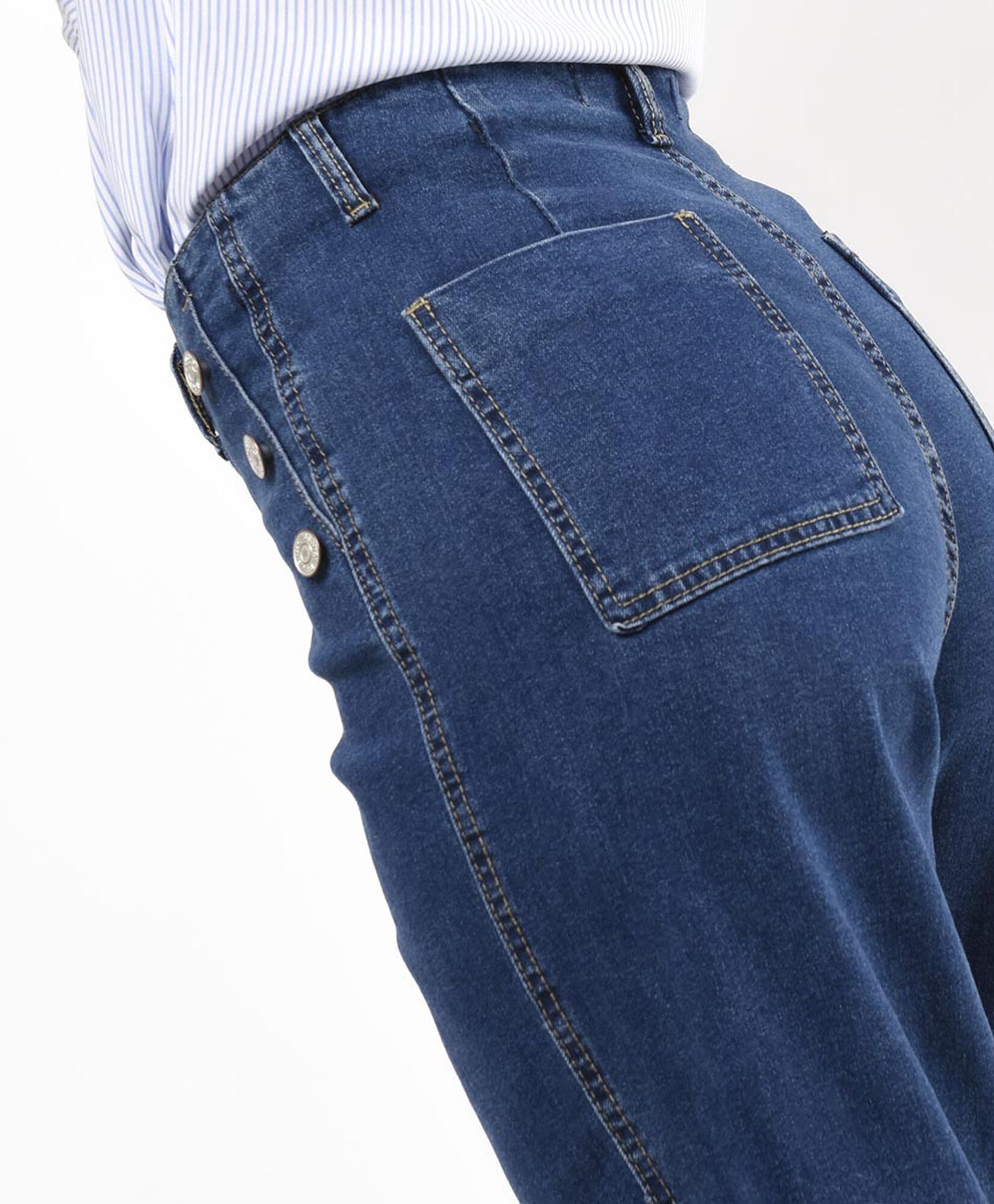 Jeans mujer botones wide Jeans mujer botones wide