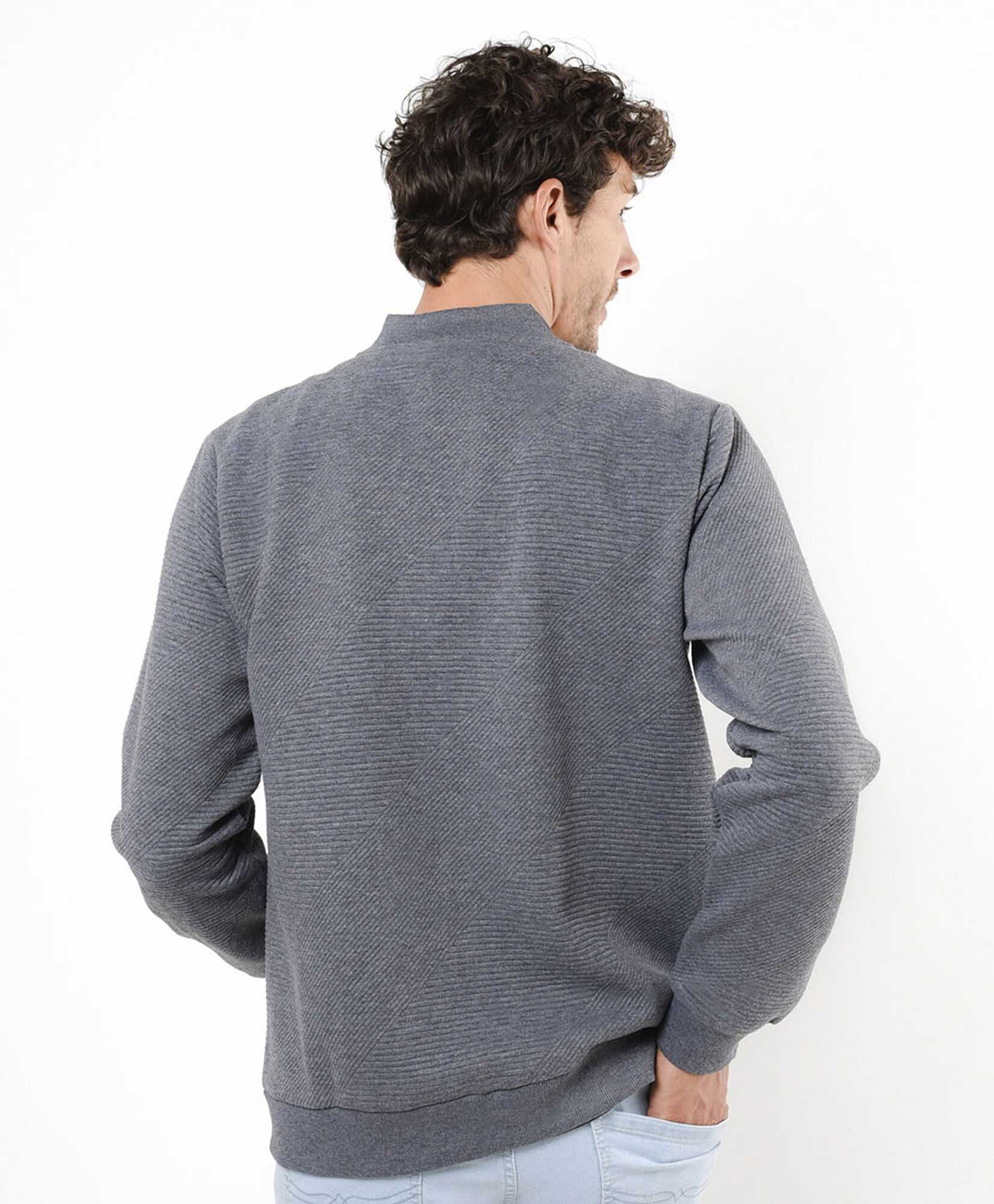 Chaqueta hombre jacquard gris Chaqueta hombre jacquard gris