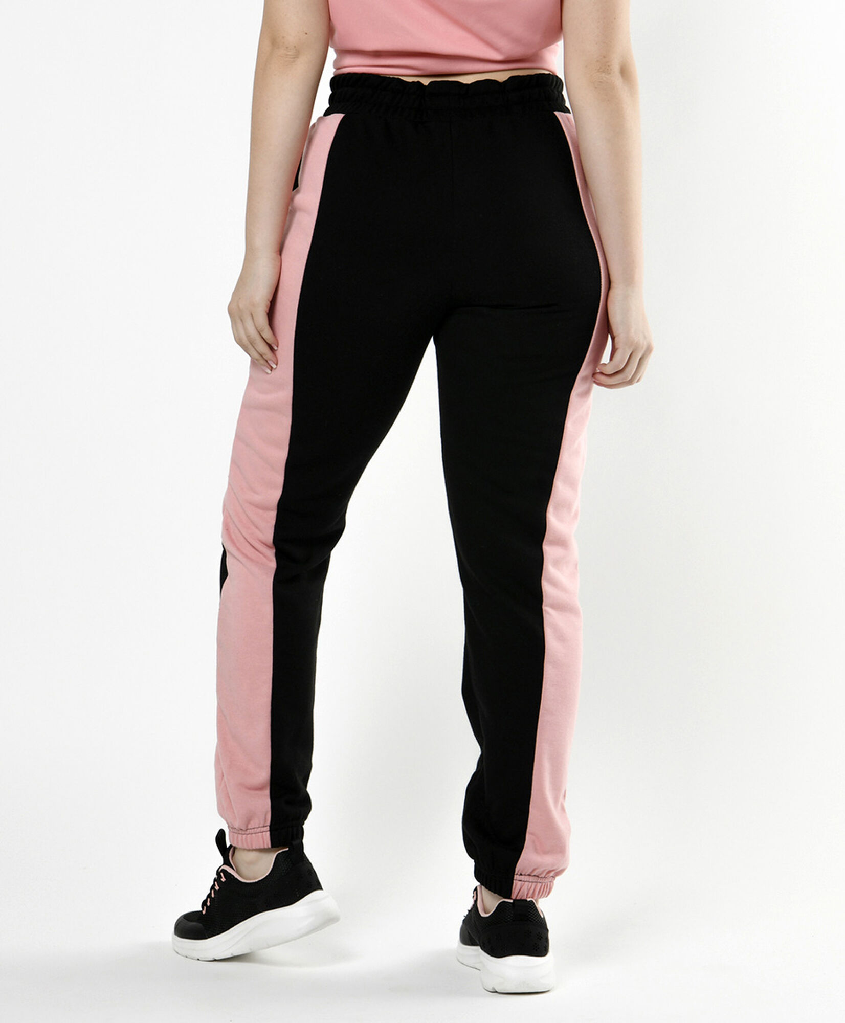 Pantalón de buzo mujer franjas tricolor Pantalón de buzo mujer franjas tricolor