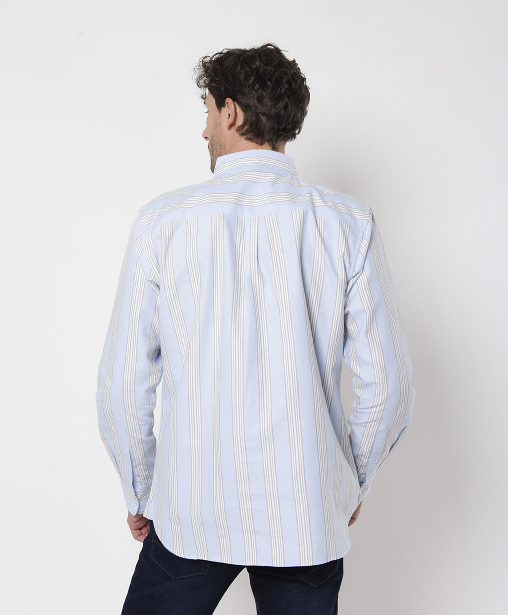 Camisa hombre líneas manga larga Camisa hombre líneas manga larga