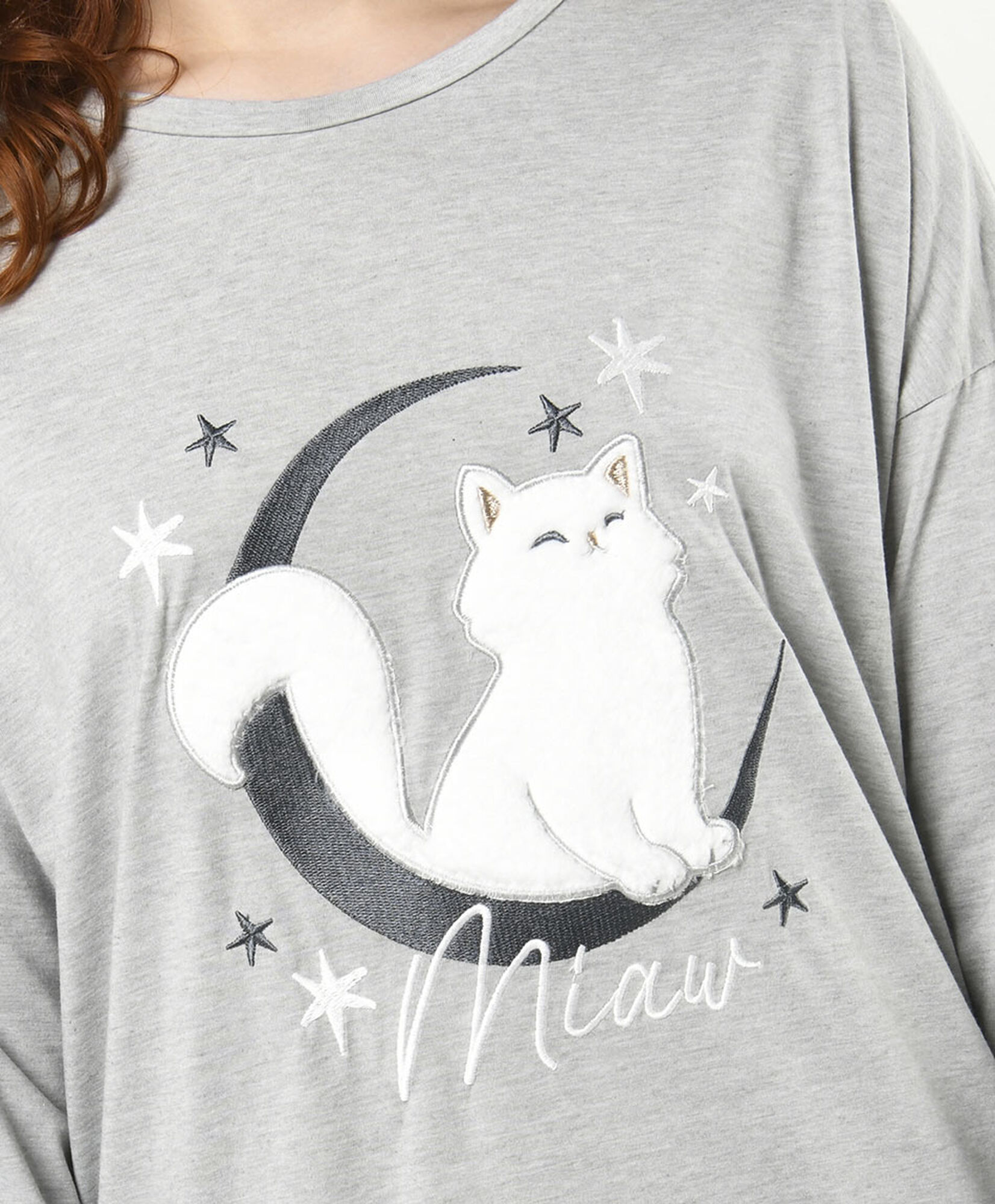 Camisola mujer gato en luna Camisola mujer gato en luna