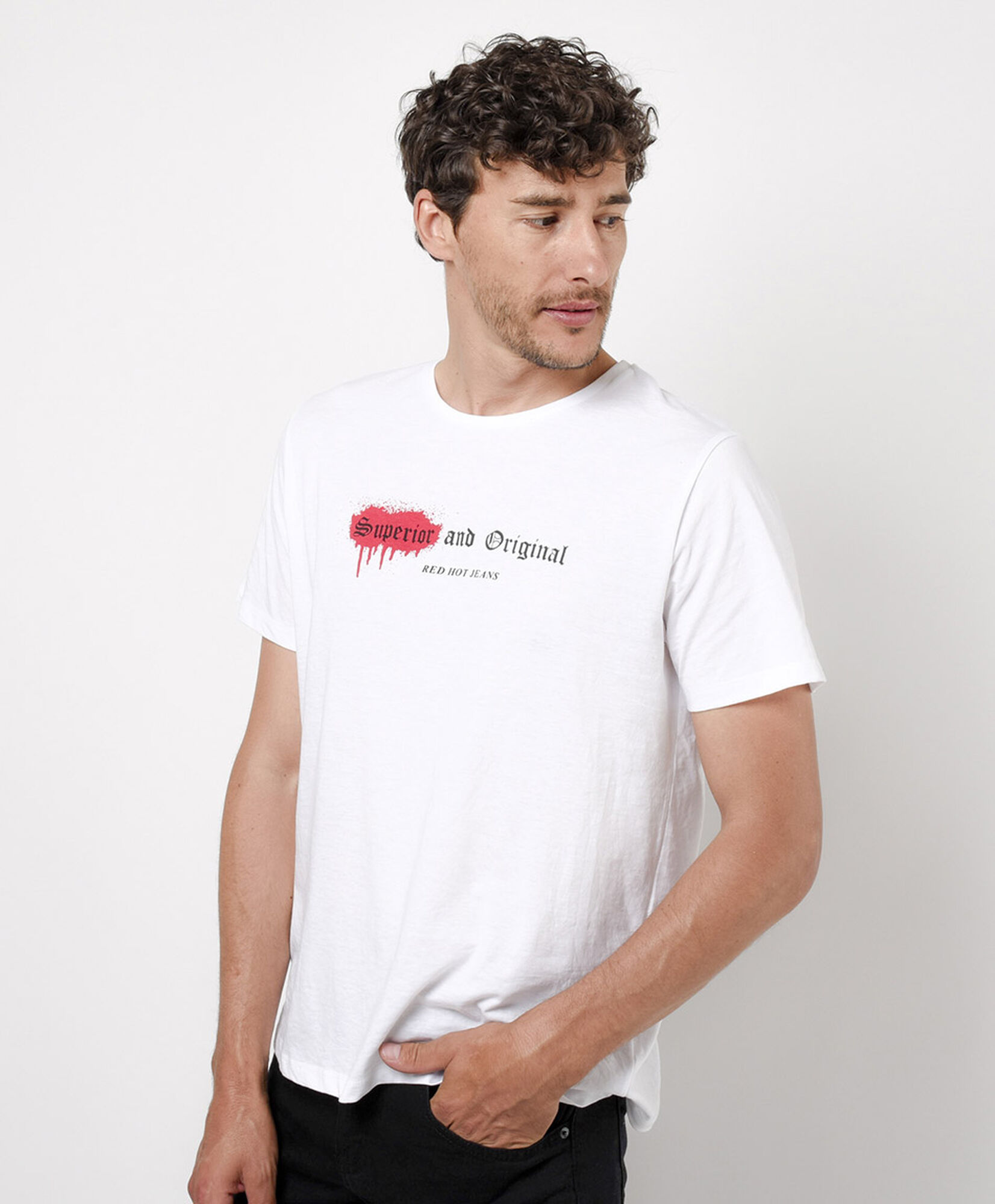 Polera hombre estampado frase Polera hombre estampado frase