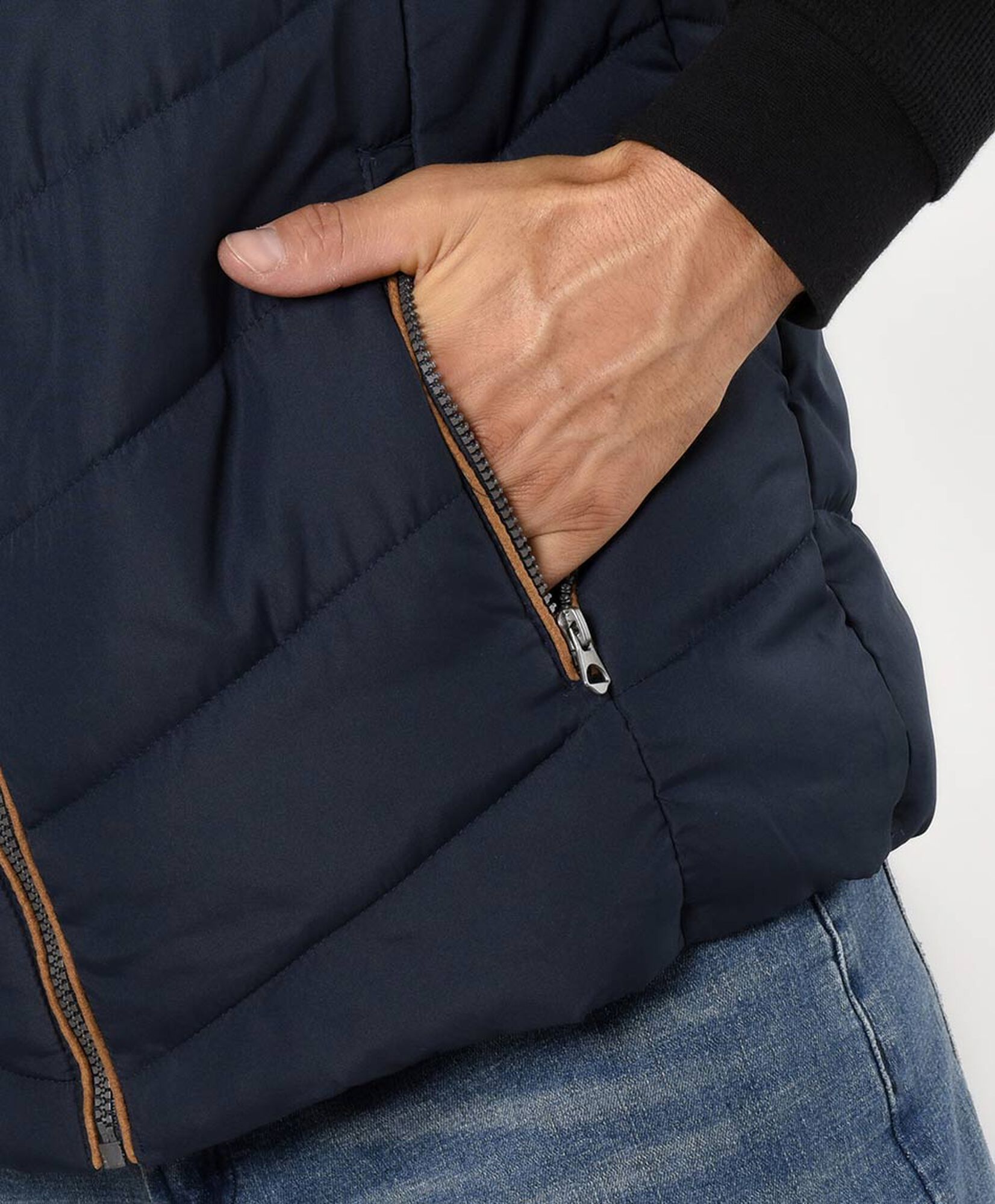 Parka hombre acolchada sin mangas Parka hombre acolchada sin mangas