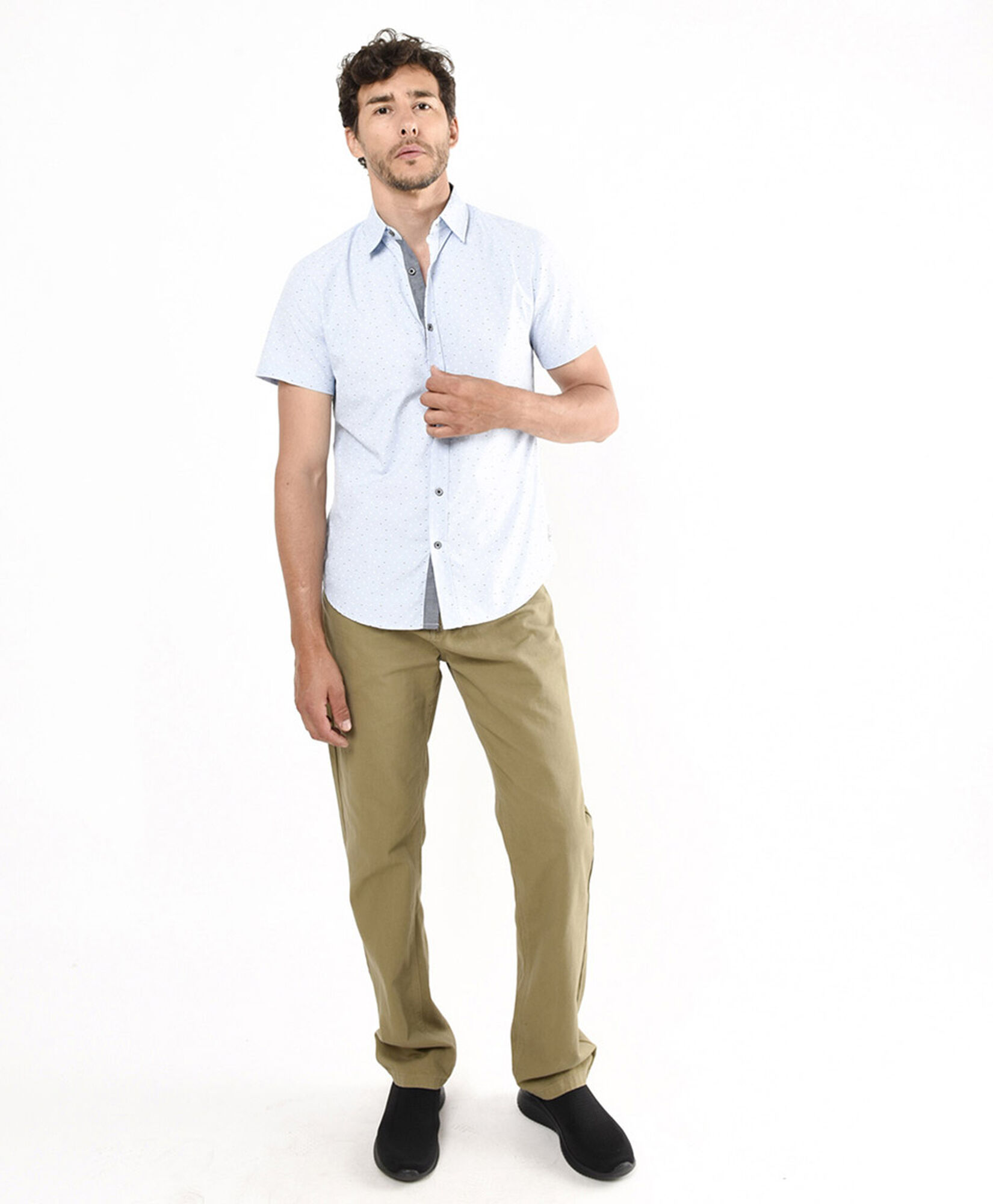 Camisa hombre puntitos bicolor Camisa hombre puntitos bicolor