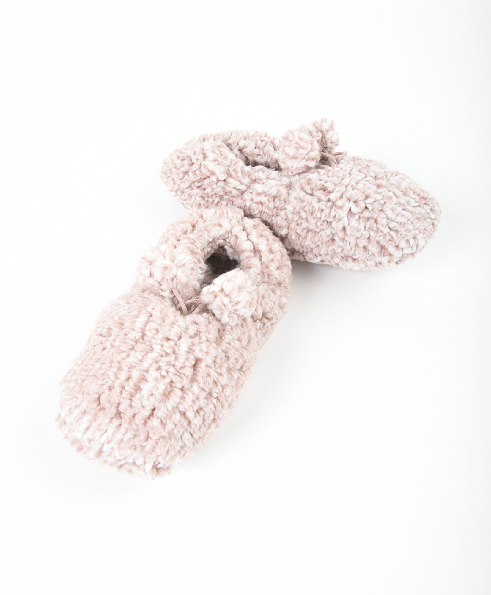 Calcetín pantufla mujer pompones rosado Calcetín pantufla mujer pompones rosado