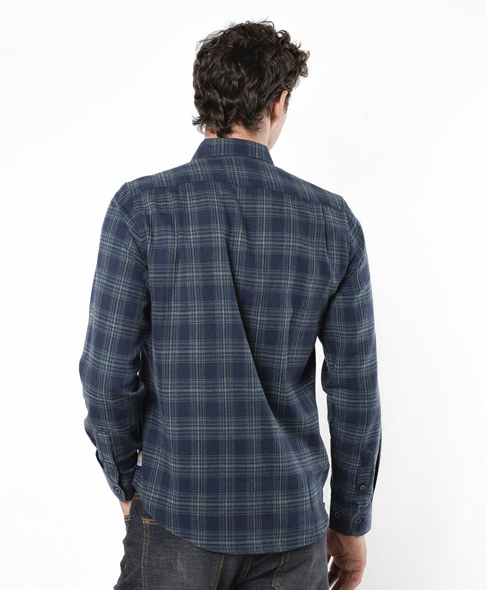 Camisa hombre franela verde y azul Camisa hombre franela verde y azul