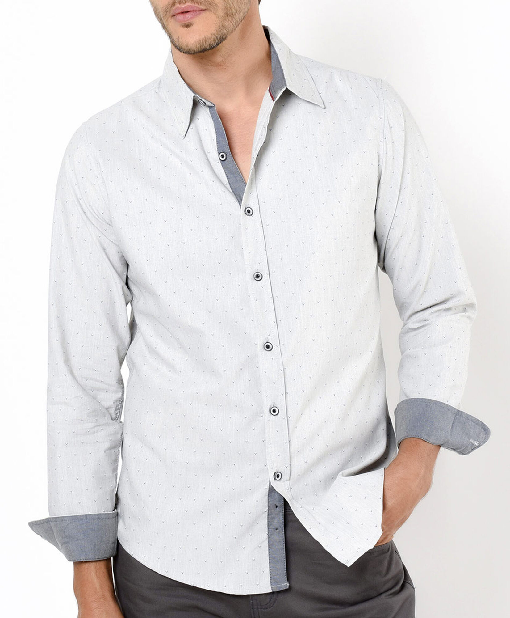 Camisa hombre mini puntos Camisa hombre mini puntos