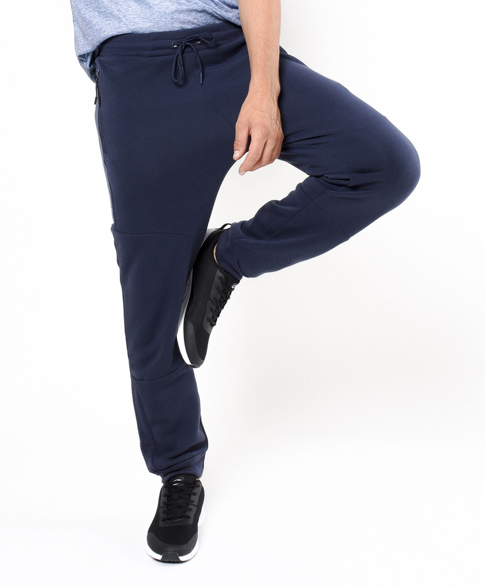 Pantalón de buzo hombre liso azul Pantalón de buzo hombre liso azul