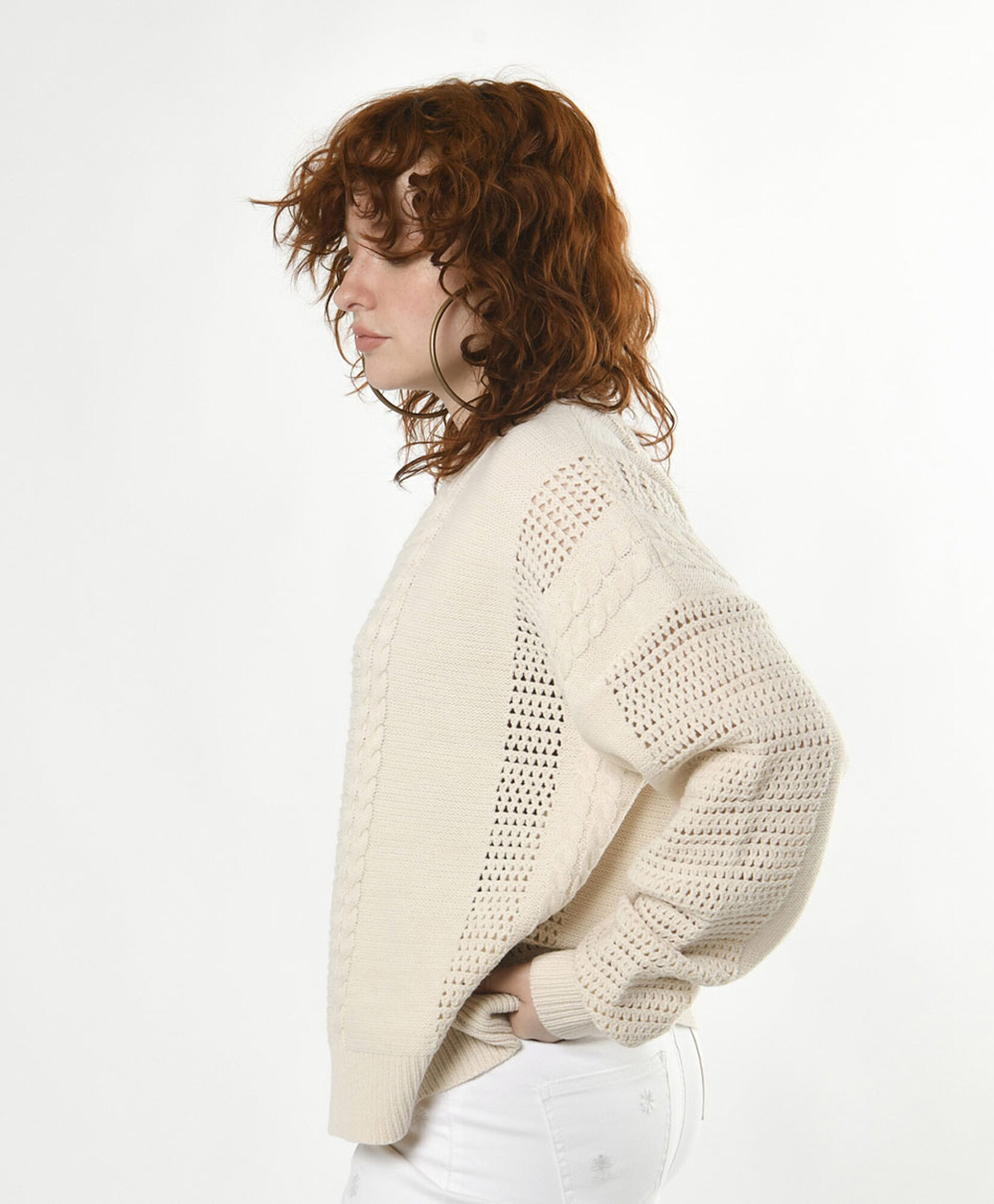 Sweater mujer detalles calados Sweater mujer detalles calados