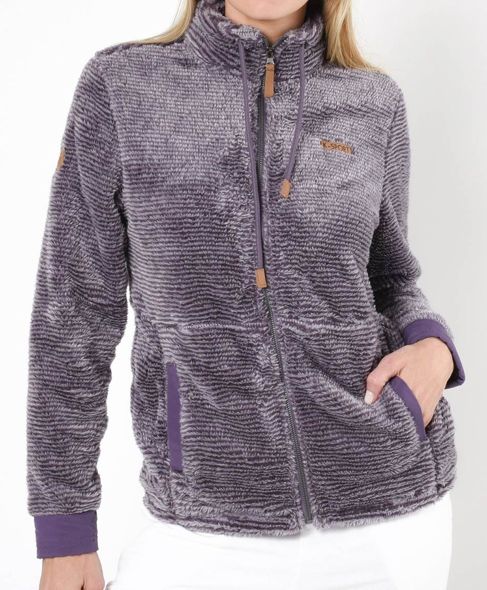Polar deportivo mujer líneas morado Polar deportivo mujer líneas morado