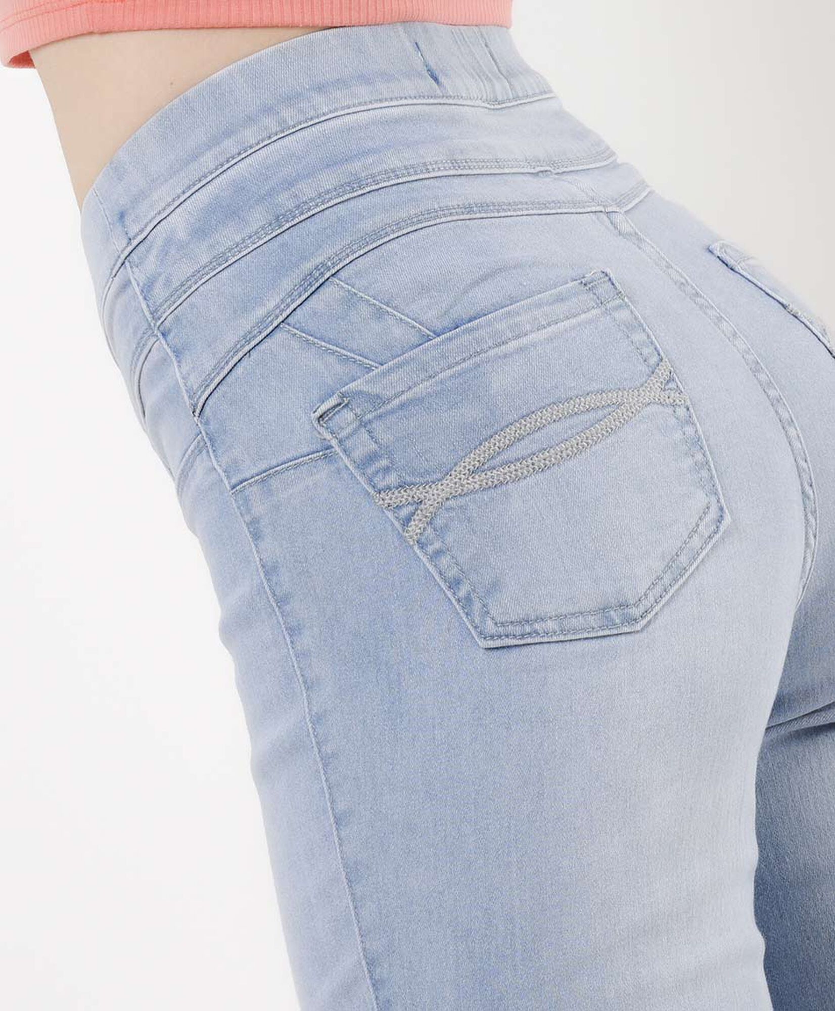 Jeans mujer leggins doble pretina skinny fit Jeans mujer leggins doble pretina skinny fit