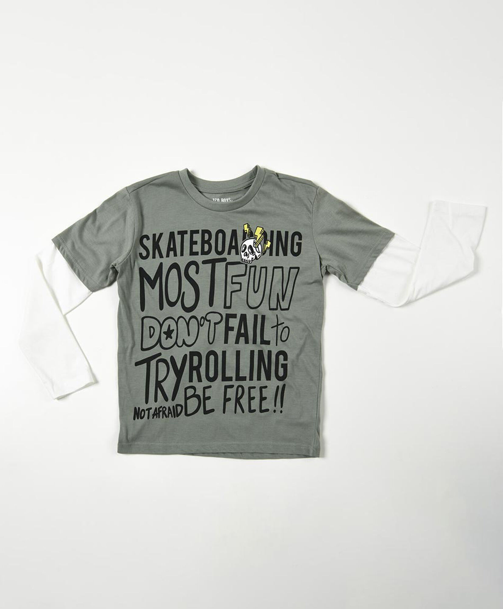 Polera niño frase skate Polera niño frase skate