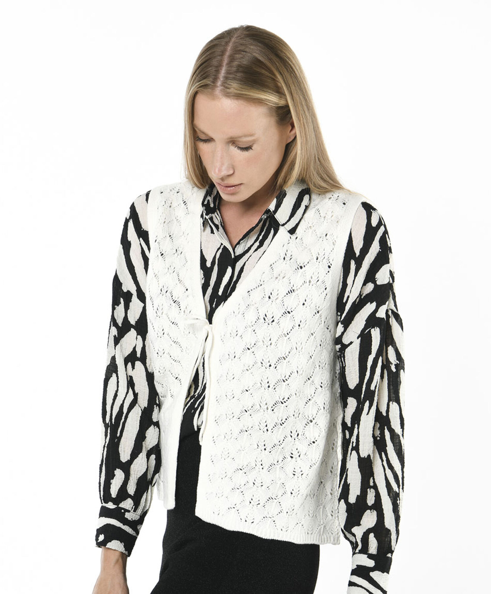 Vest mujer tejido lazo frontal Vest mujer tejido lazo frontal