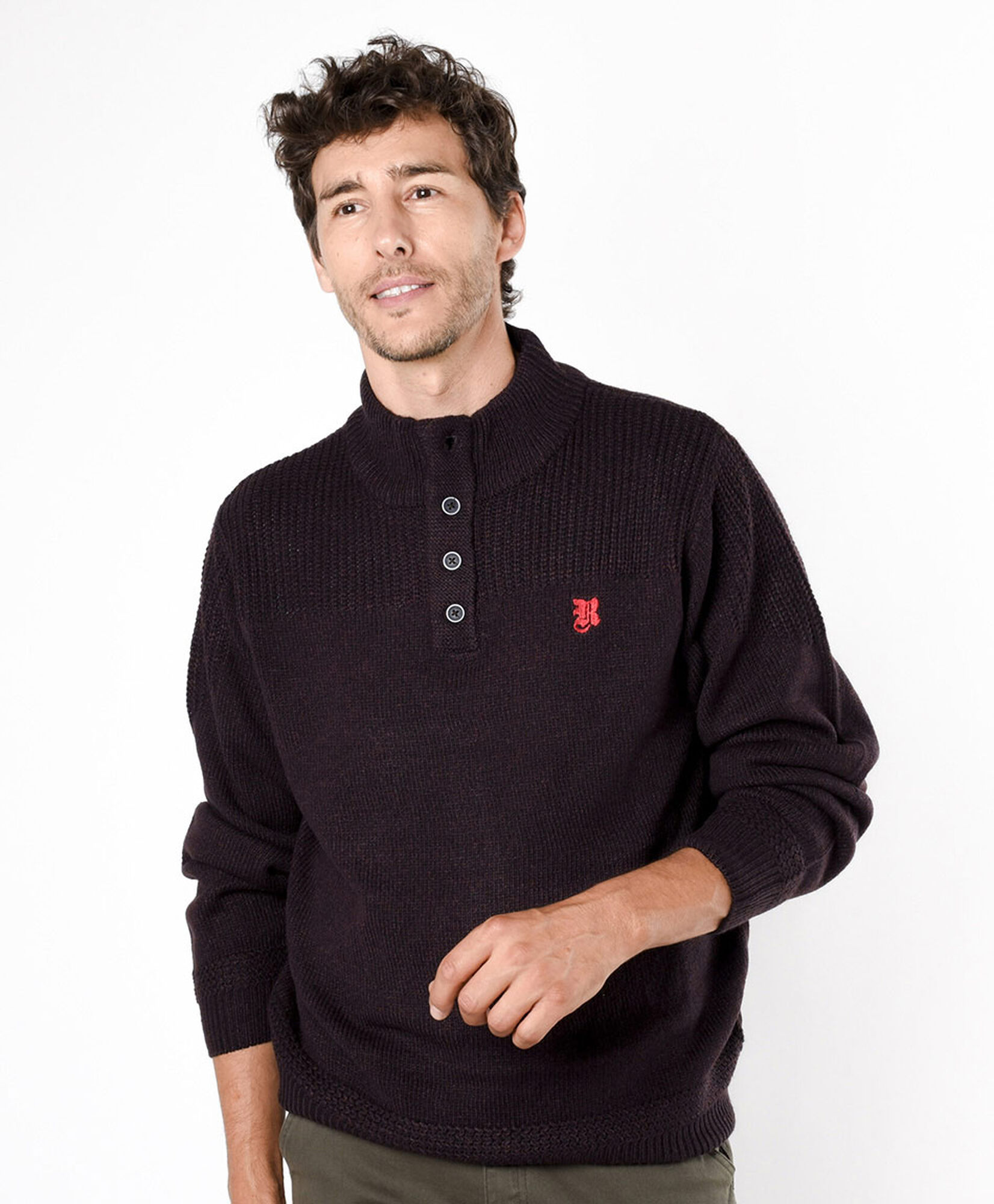 Sweater hombre cuello alto botones Sweater hombre cuello alto botones