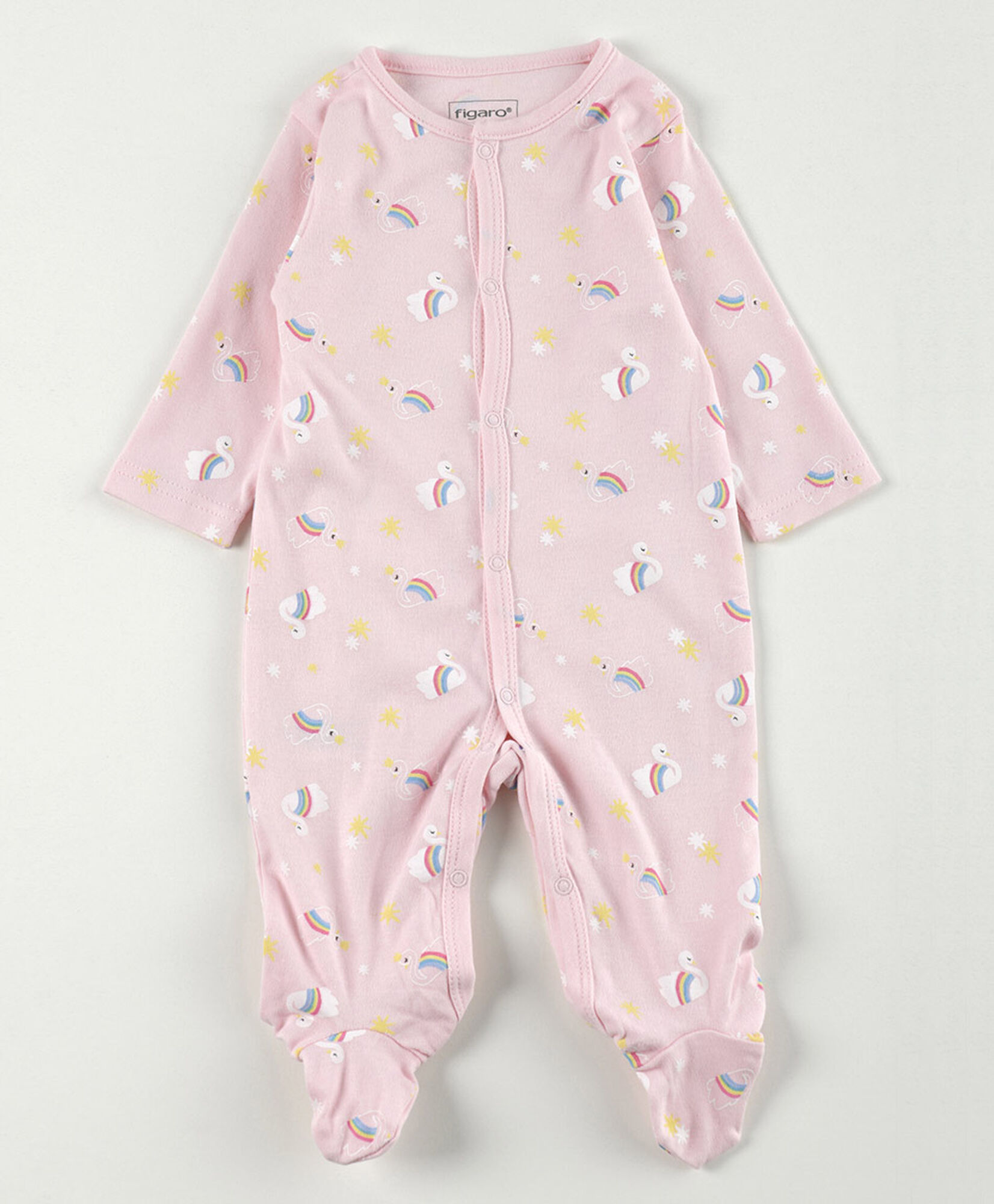 Pijama bebé cisnes arcoiris Pijama bebé cisnes arcoiris