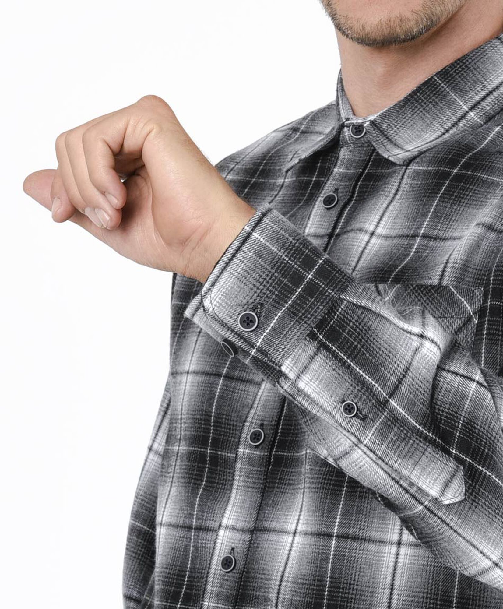 Camisa hombre franela negra Camisa hombre franela negra