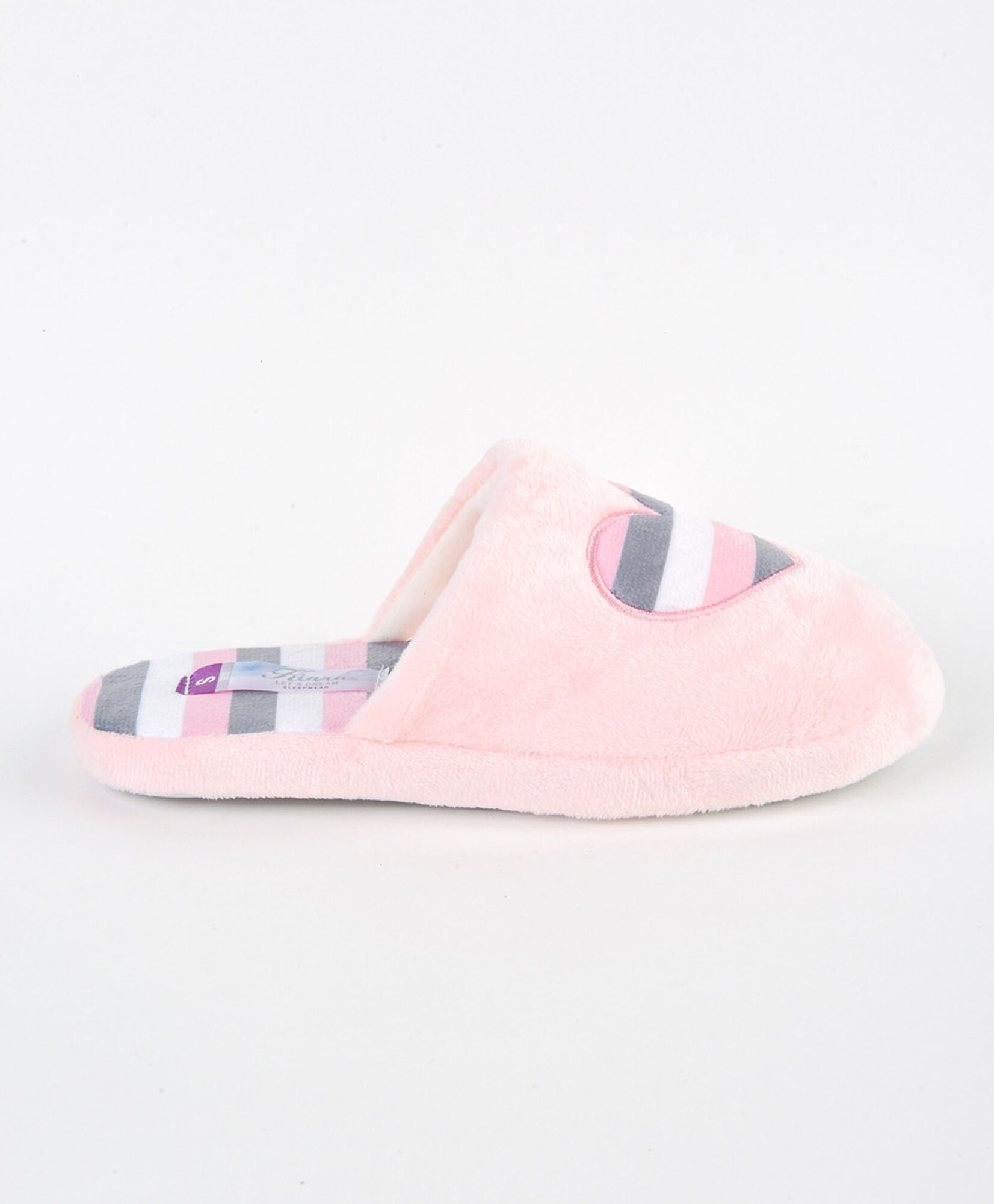 Pantufla mujer corazón rayado Pantufla mujer corazón rayado