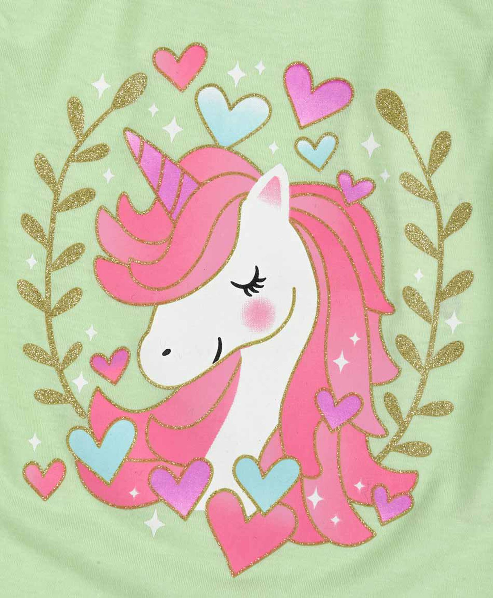 Polera bebé unicornio con corazones Polera bebé unicornio con corazones