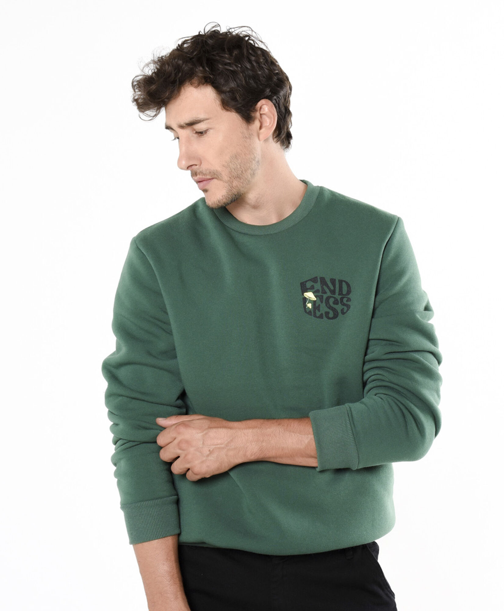 Polerón hombre doble estampado Polerón hombre doble estampado