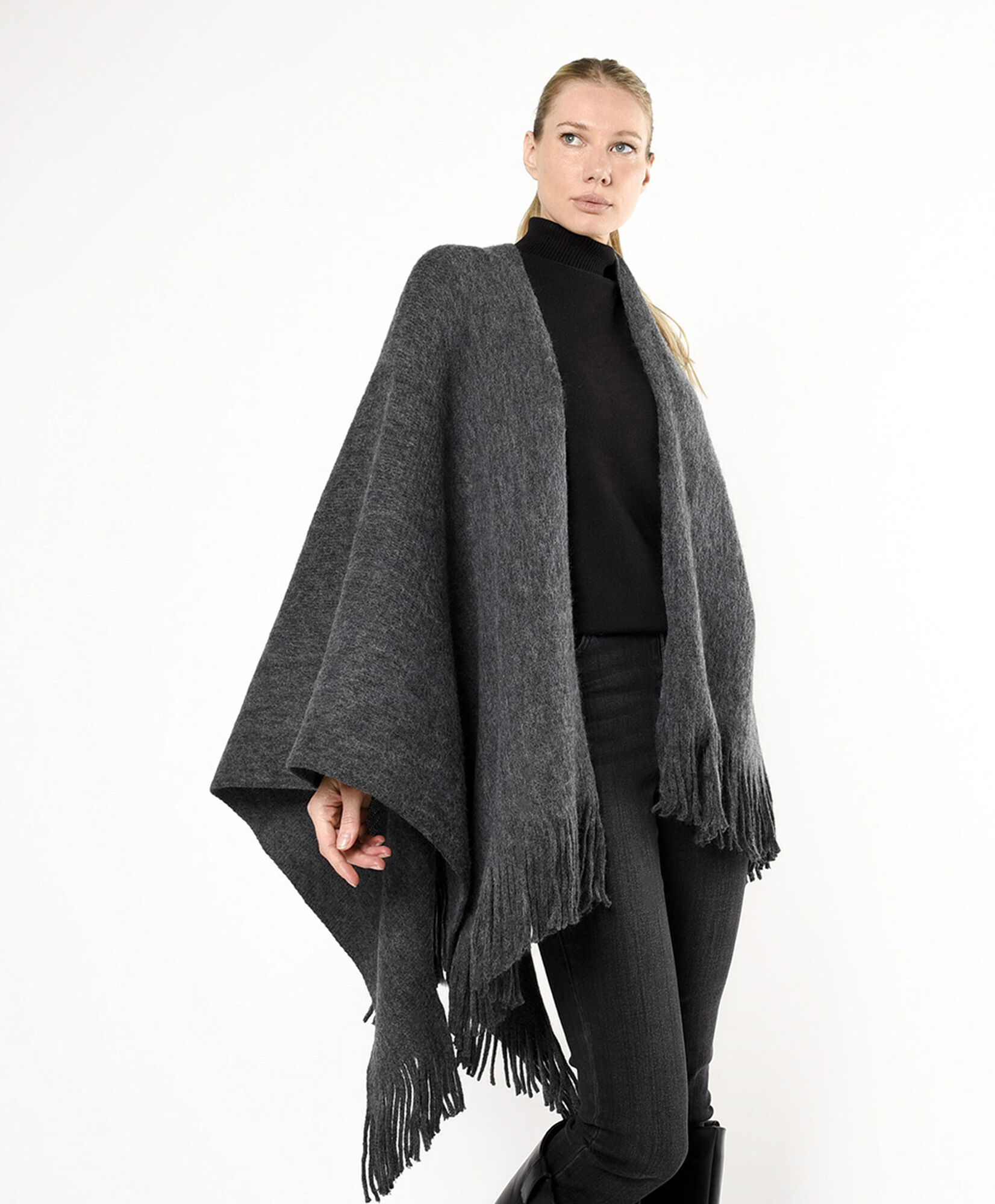 Poncho mujer gris Poncho mujer gris