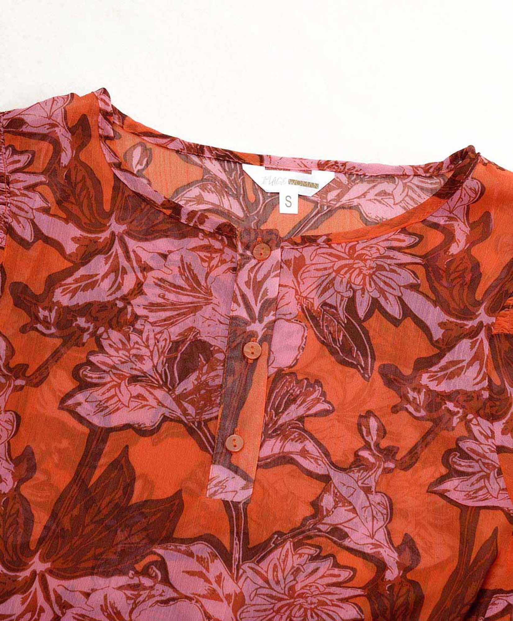 Blusa mujer floreada manga globo Blusa mujer floreada manga globo
