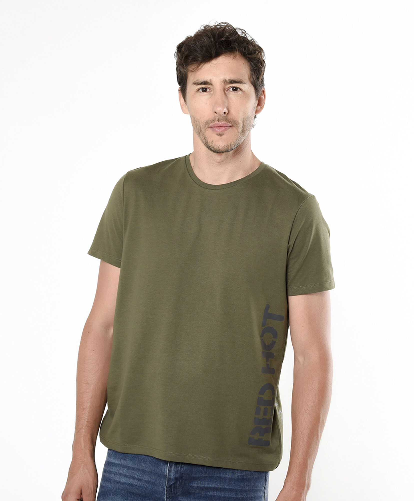 Polera hombre frase lateral Polera hombre frase lateral