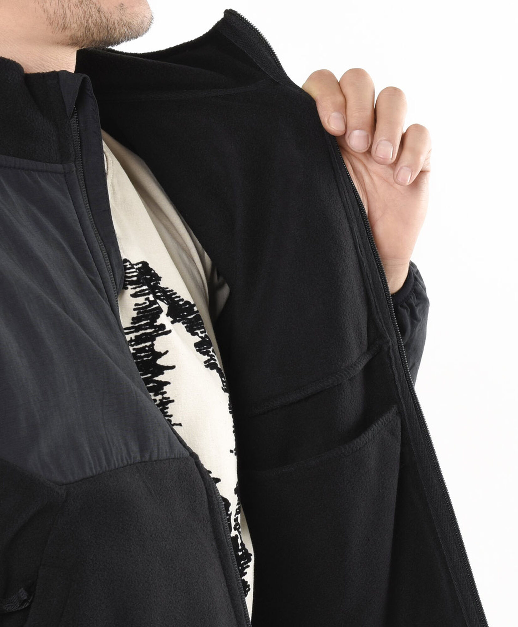 Chaqueta hombre polar mix tejido Chaqueta hombre polar mix tejido